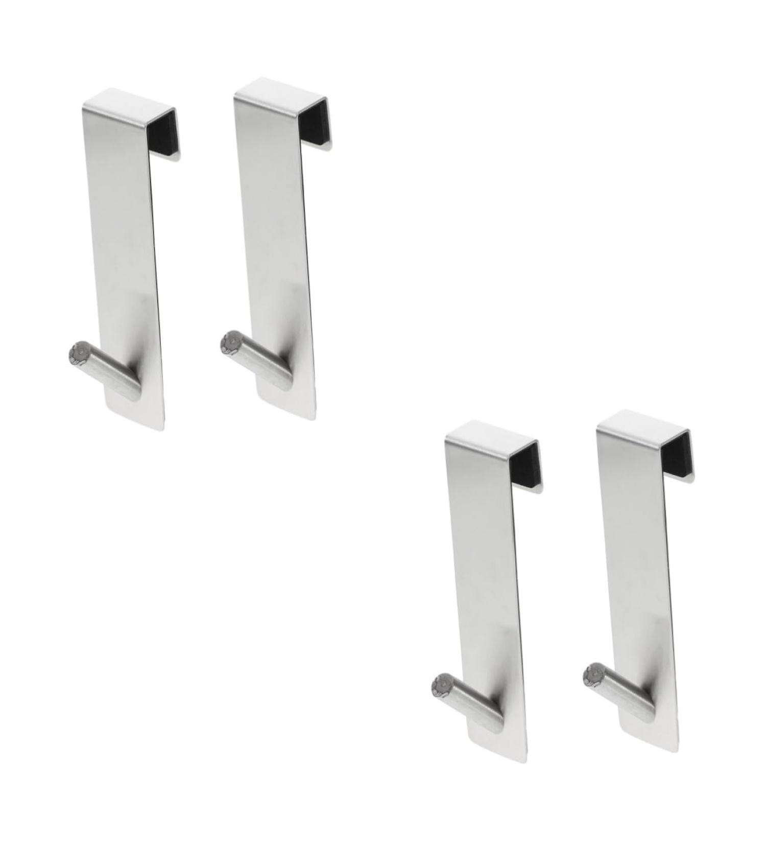 Gadpiparty 4 Pcs Bathroom Door Hook Shower Door Towel Rack Bath Towel Hook Bathroom Hanger Coat Hook Metal 17.8X4CMx2pcs Silverx2pcs - Buy Online on GoSupps.com