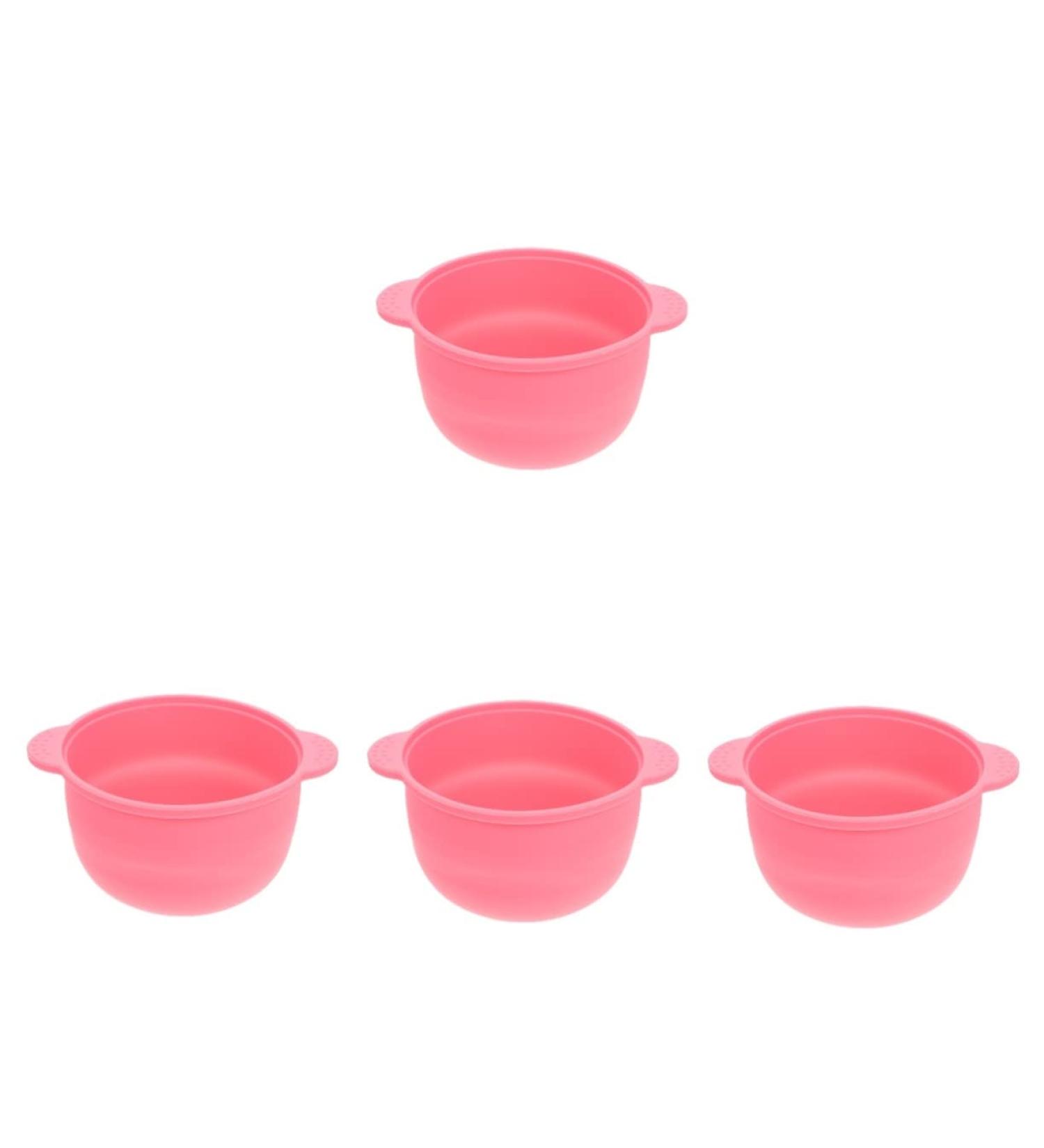 Stobok 4-Piece Pink Silicone Bowl Wax Warmer - Hair Removal Tool & Accessories | Stylish Heating Solution for Smooth Skin - Buy Online on GoSupps.com