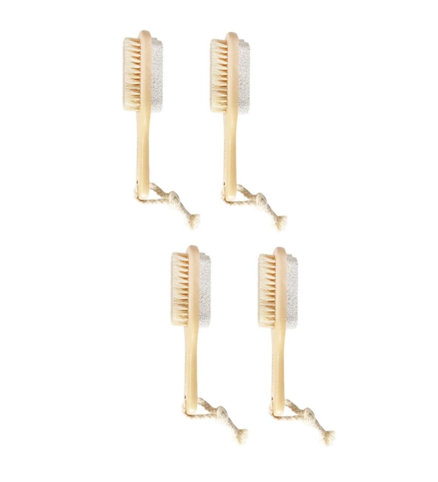 FRCOLOR 4 Pieces Pedicure Tools Foot File Foot Rubbing Foot Pumice Stone Mini Foot Foot Scrubber Double Sided Foot Pumice Stone for Feet Foot Remover Elbow Brush Core Fruit Body Wood Corn - Buy Online on GoSupps.com