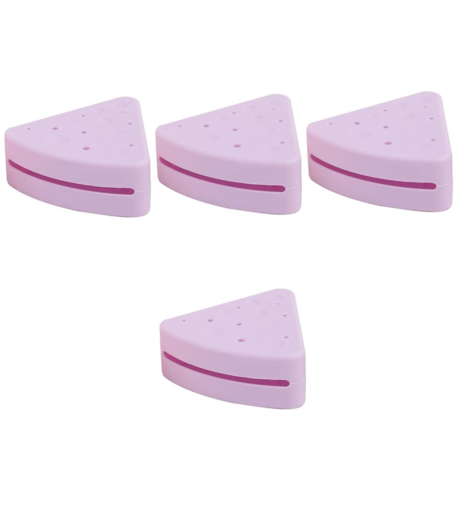 FRCOLOR 4pcs Silicone Beauty Powder Puff Storage Tool Makeup Sponge Holder & Triangular Case for Easy Organization - Buy Online on GoSupps.com