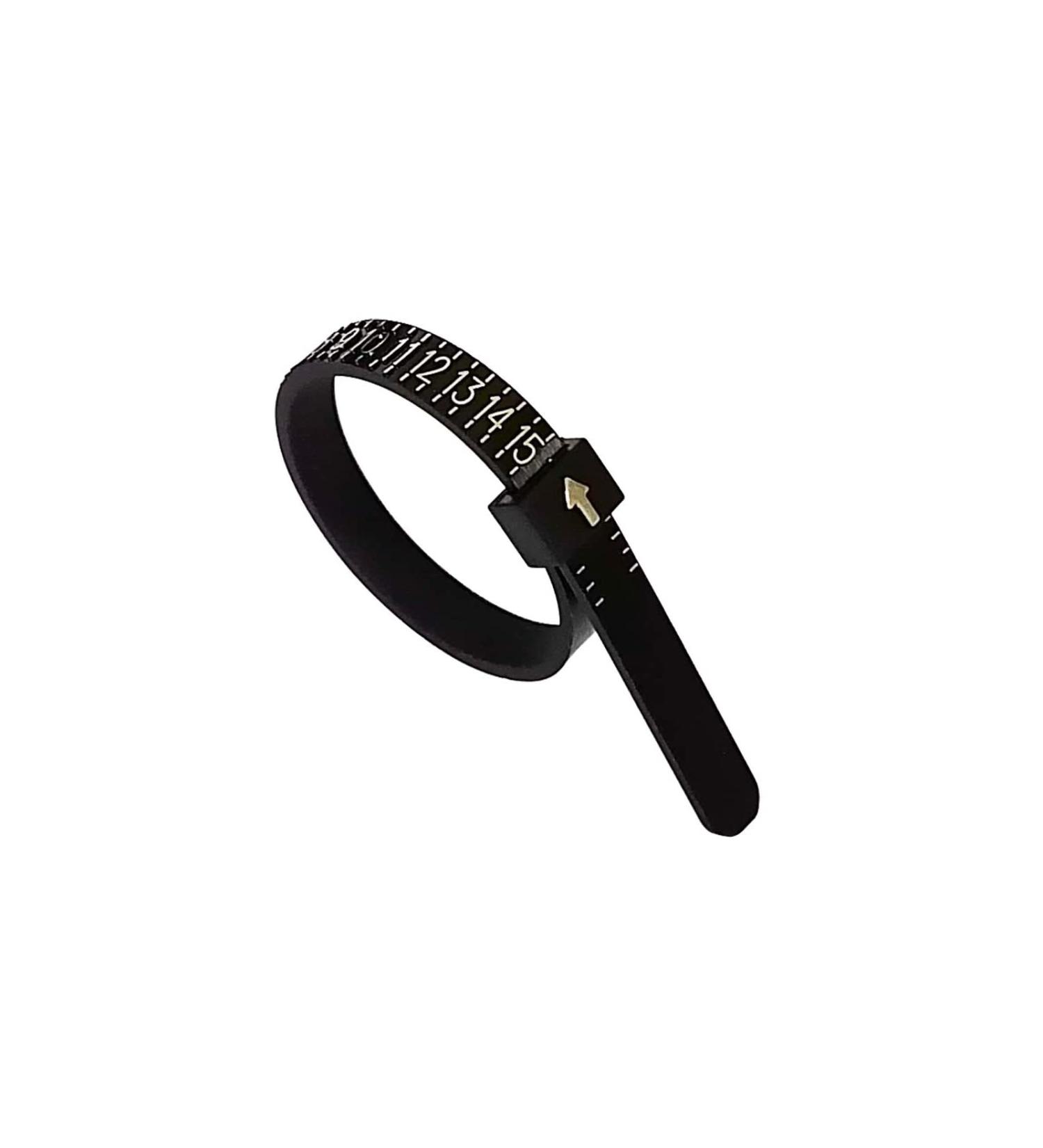 1 Pack US Ring Sizer Measuring Gauge 1-17 US Rings Size Plastic Finger Sizing Measure Tool Reusable Black - Buy Online on GoSupps.com