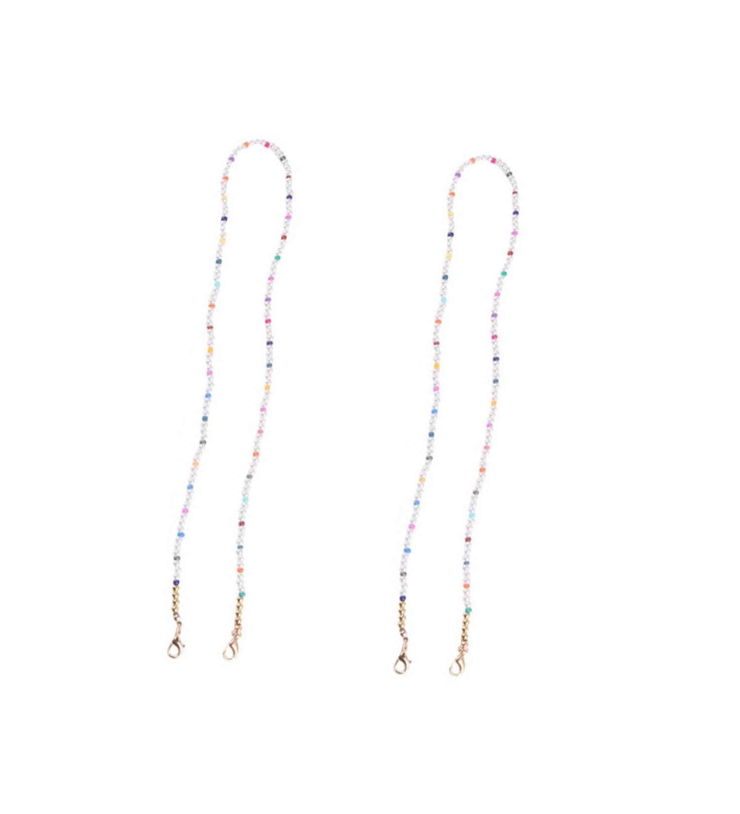 Minkissy 6pc Mask & Glasses Hanging Chain - Sturdy Anti-Lost Slipproof Ear Protector Chains with Pearl Design for Eyewear - Buy Online on GoSupps.com