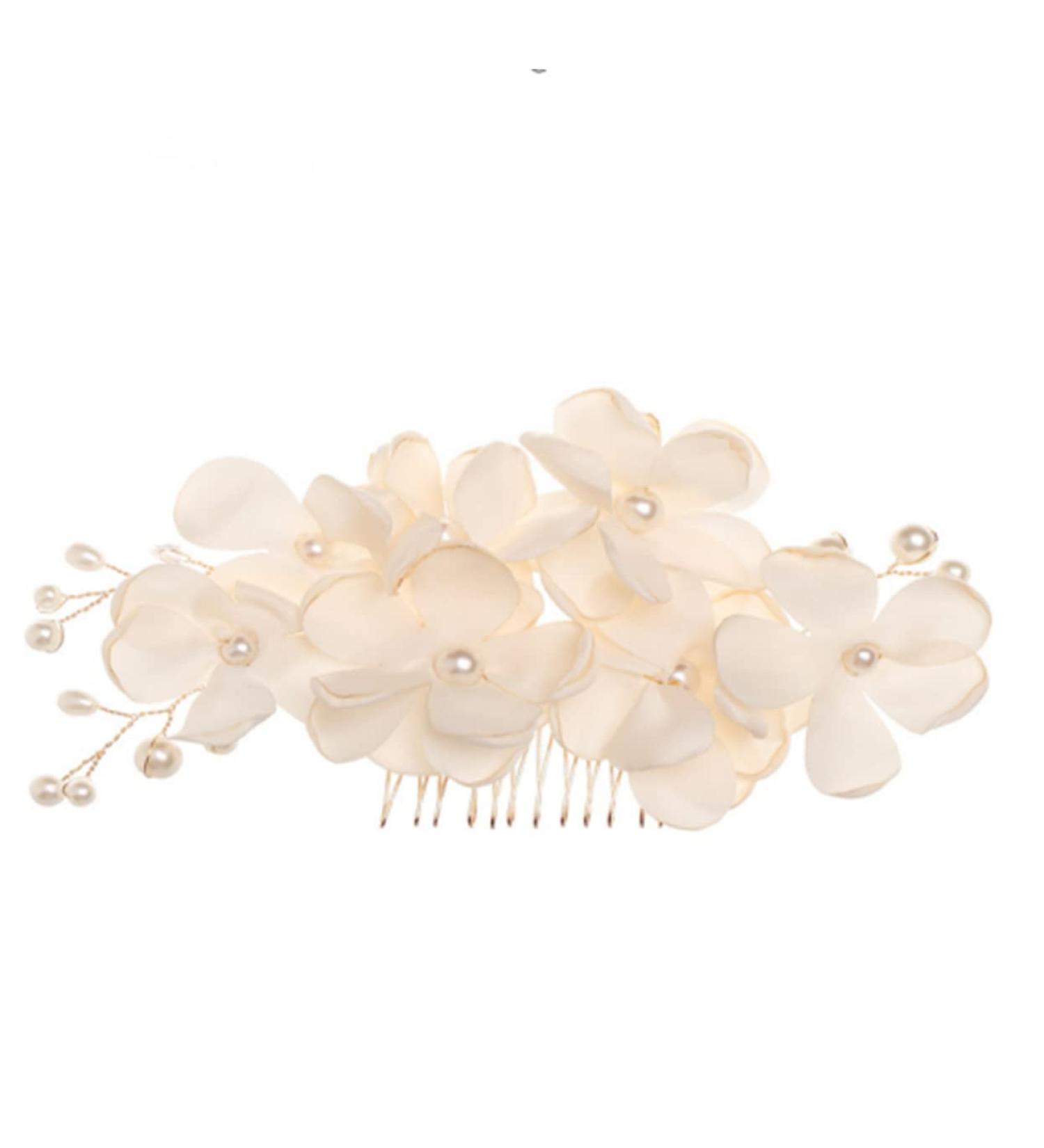 Angoily Bride Headpieces for Wedding Metal Hairpin Stick Wedding Headpiece for Bride Bridal Hair Fruit Headband Flower Hair Accessories Pore Scraper Women's Cloth Flowers Pearl - Buy Online on GoSupps.com