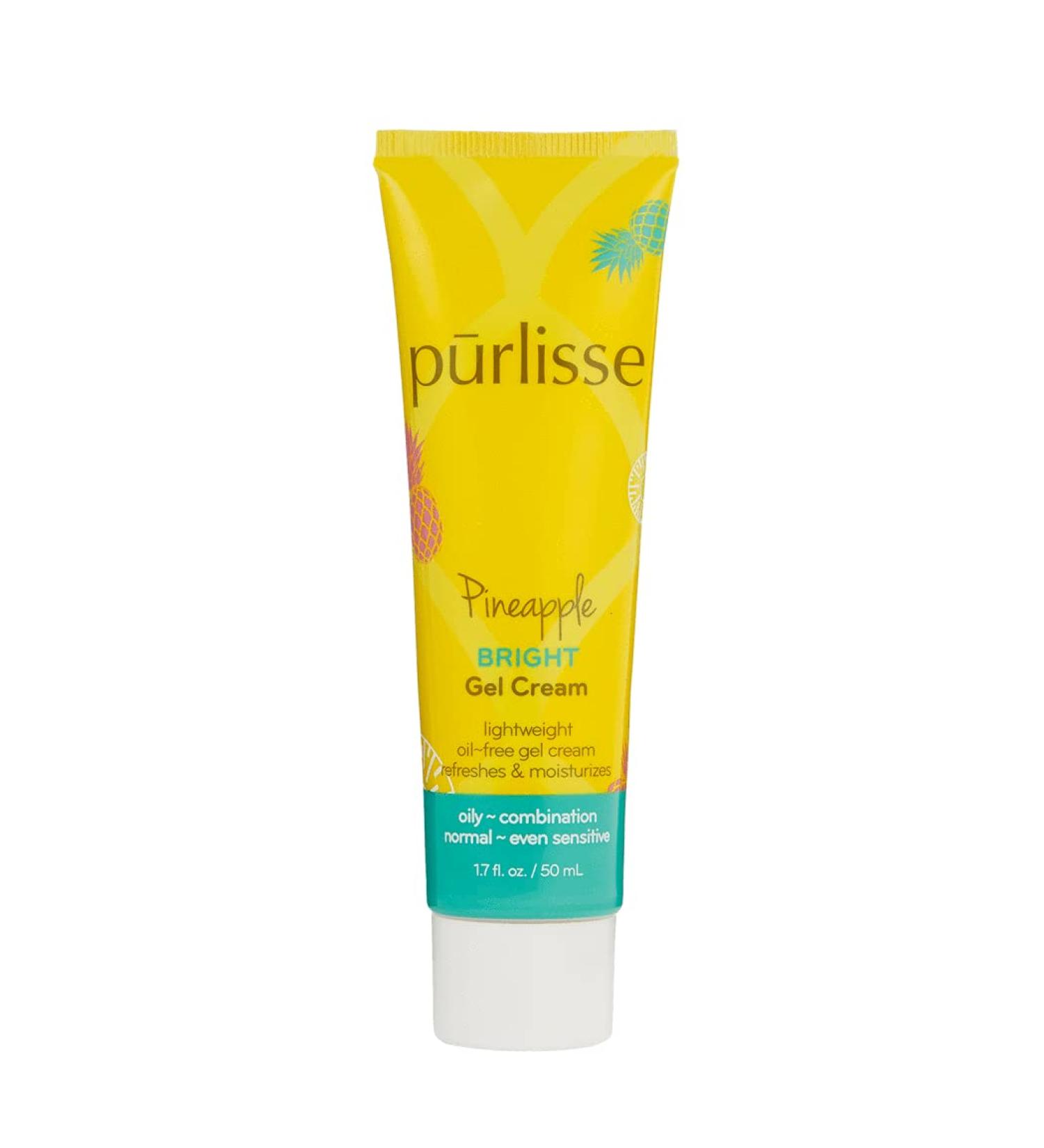 Purlisse Pineapple Brightening Gel Cream - Cruelty-Free Paraben & Sulfate-Free Skincare for Radiant Skin | 1.7 fl oz - Buy Online on GoSupps.com