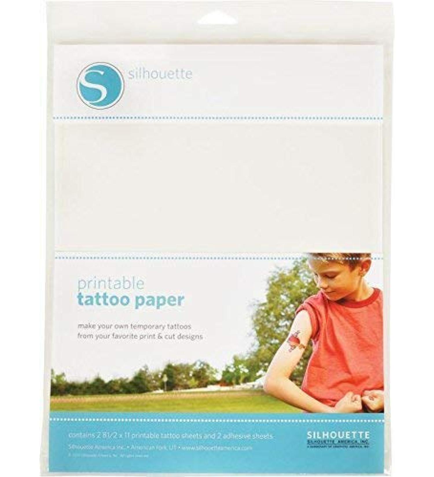 Silhouette 8.5X11 Temporary Tattoo Paper 2/Pkg-