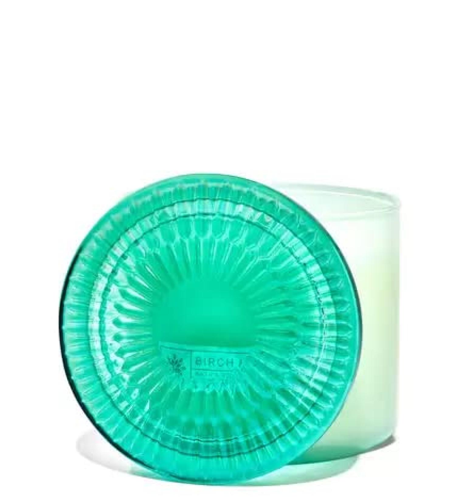 Bath & Body Works White Barn 3-Wick Candle w/Essential Oils - 14.5 oz - 2021 Christmas & Winter Scents! (Birch Leaf & Sage)