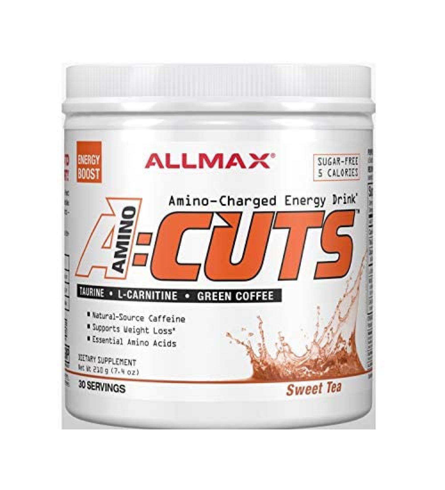 ALLMAX Nutrition AMINOCUTS Amino Energy Drink - Sweet Tea 7.4 oz | Boost Performance - Buy Online on GoSupps.com