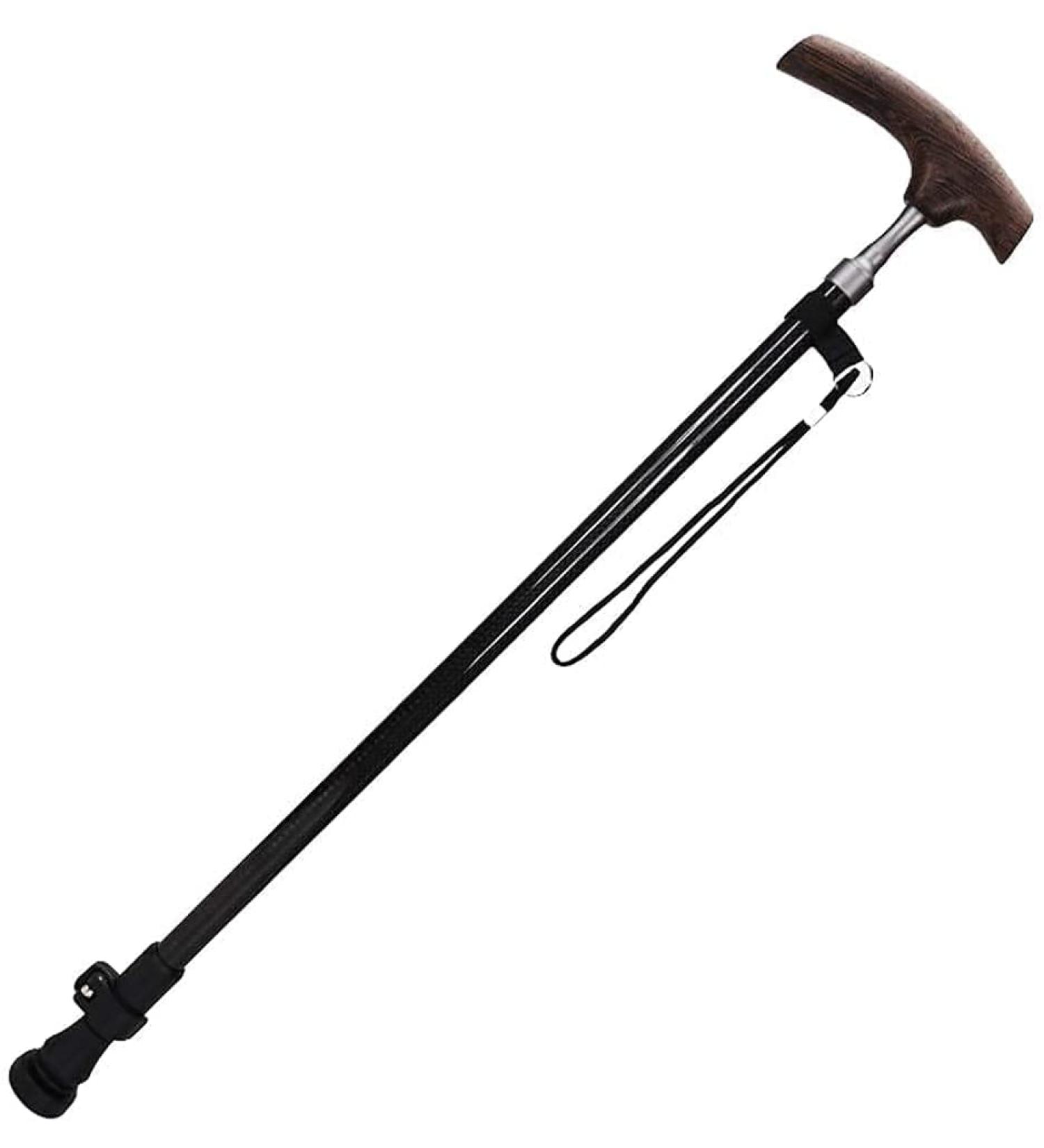 Canes Durable Elderly Crutch Carbon 220G Ultralight Chicken Wing Wood Adjustable Telescopic Rod Solid Wood Nonslip Old Walking Stick/Withstand Weight 70KG - Buy Online on GoSupps.com