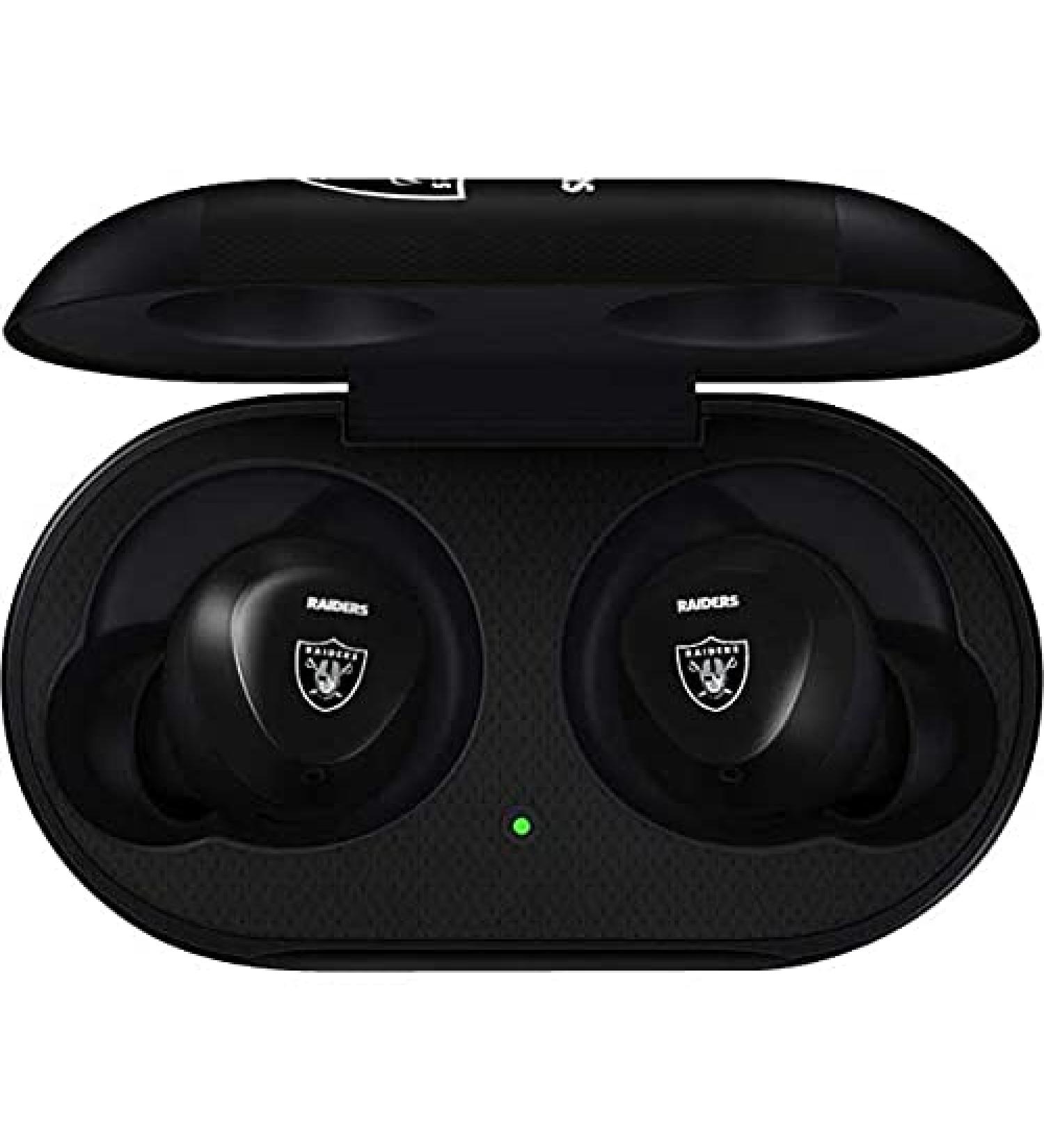 Skinit Decal Audio Skin Compatible with Samsung Galaxy Buds - Officially Licensed NFL Las Vegas Raiders Team Jersey Design