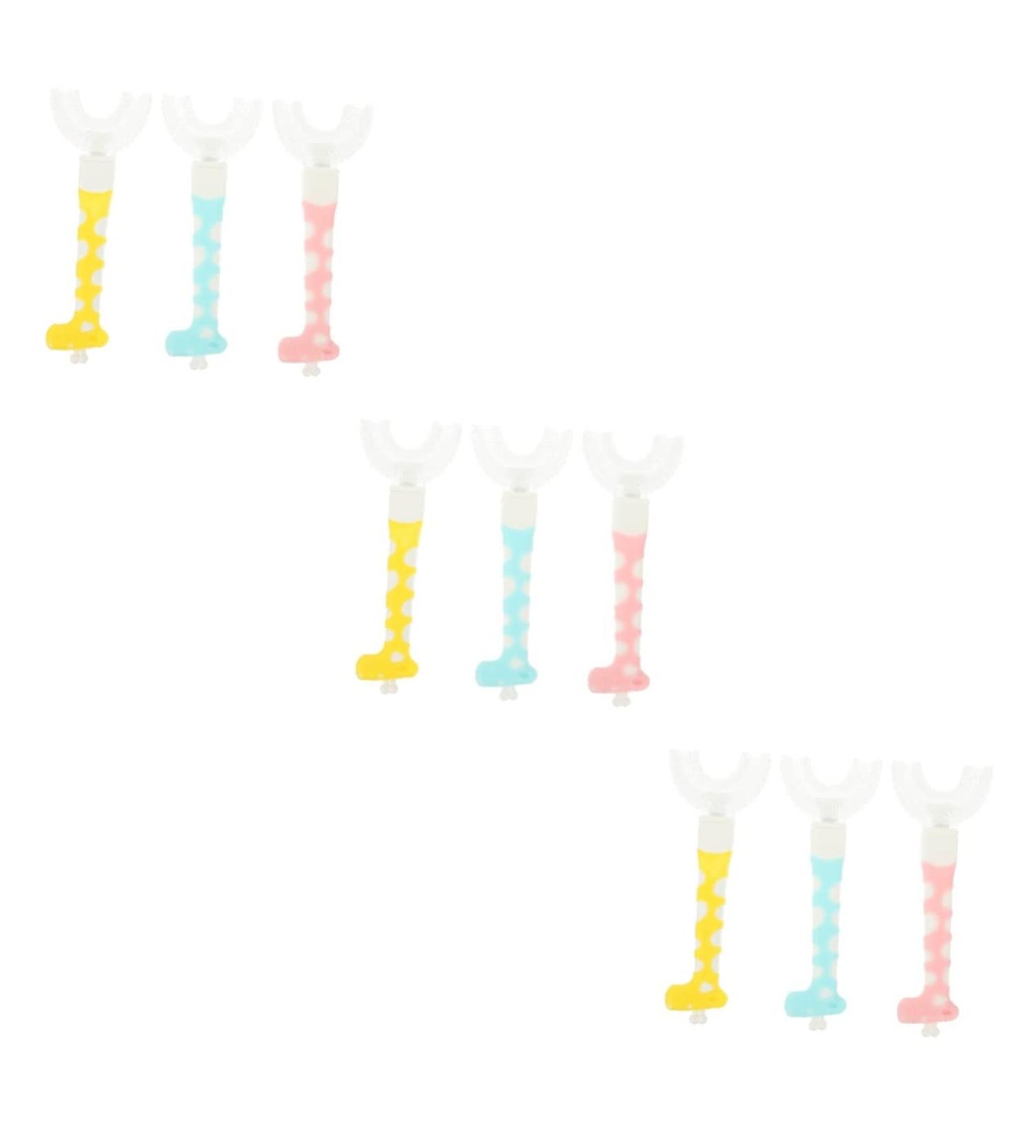 Gatuida 9 STK Children's Toothbrush Set - Soft Fur Baby Oral Cleaning Tools | Safe & Gentle Tooth Care for Kids - Buy Online on GoSupps.com