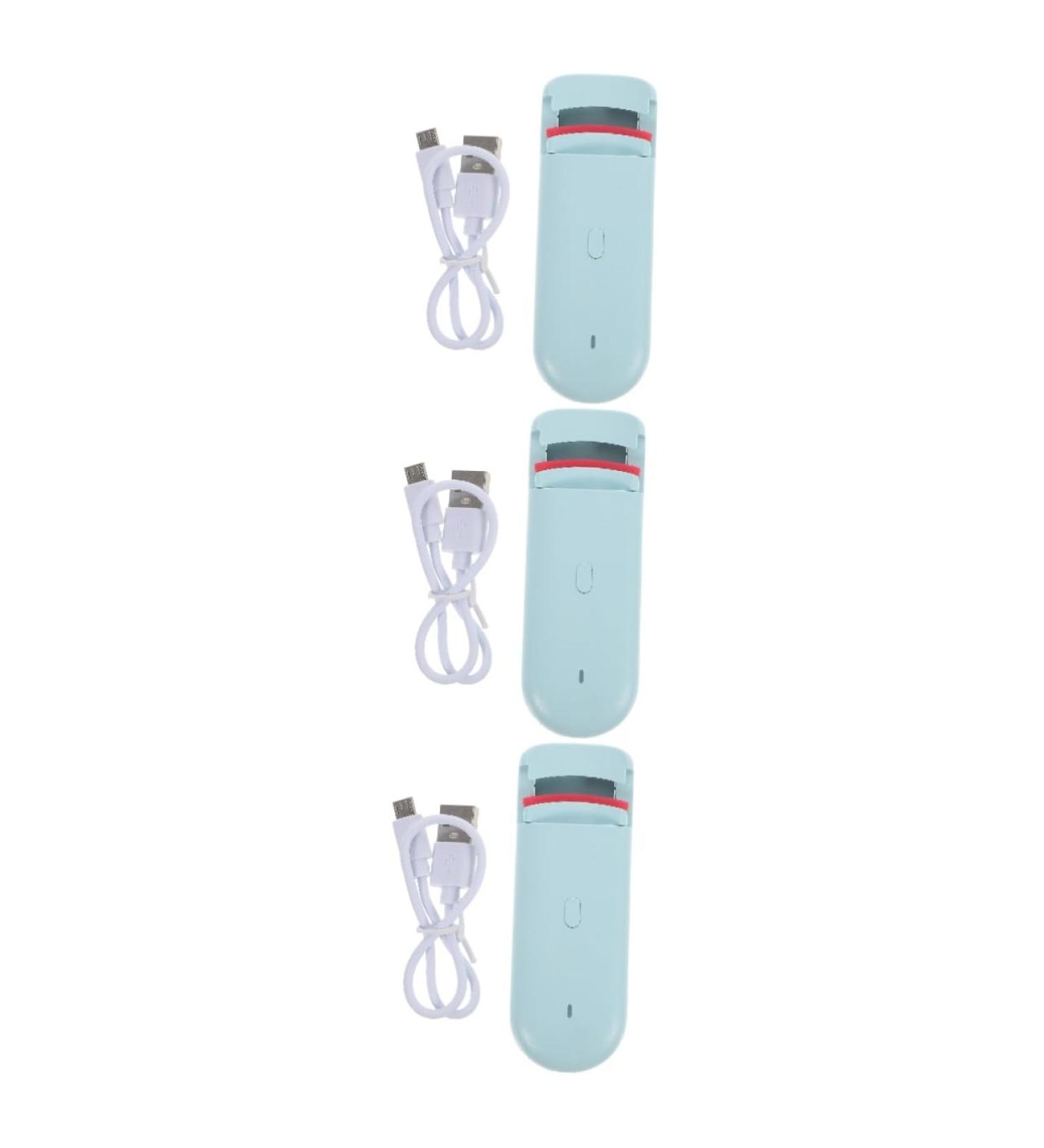 FOMIYES Electric Eyelash Curler Set - 3pcs Heated Lash Curler with Comb & Brush | Portable Mascara Tool for Perfect Lashes | International Shipping Available - Buy Online on GoSupps.com