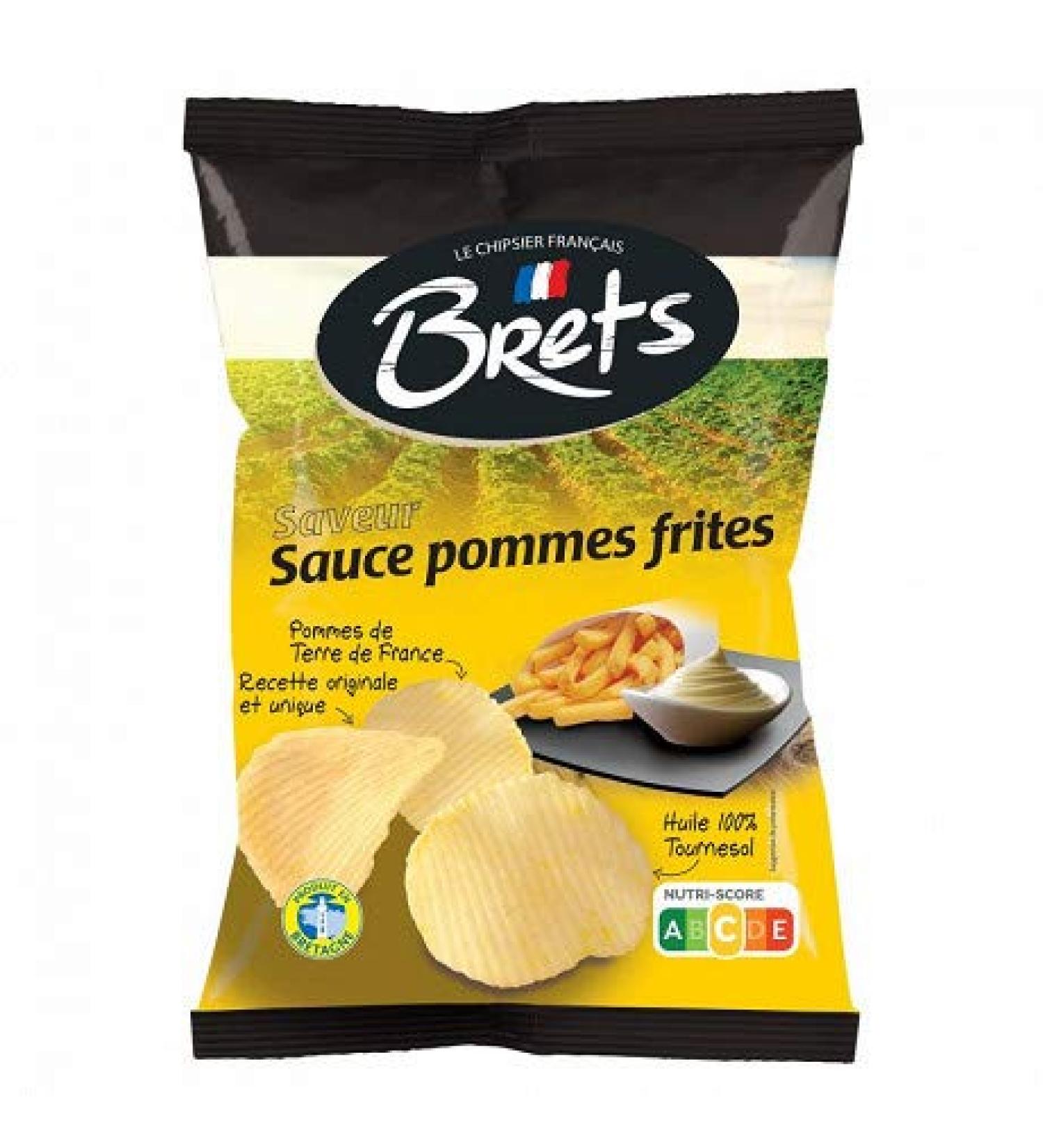 BRET'S - Chips with French Fries Sauce 125G - Pack of 4