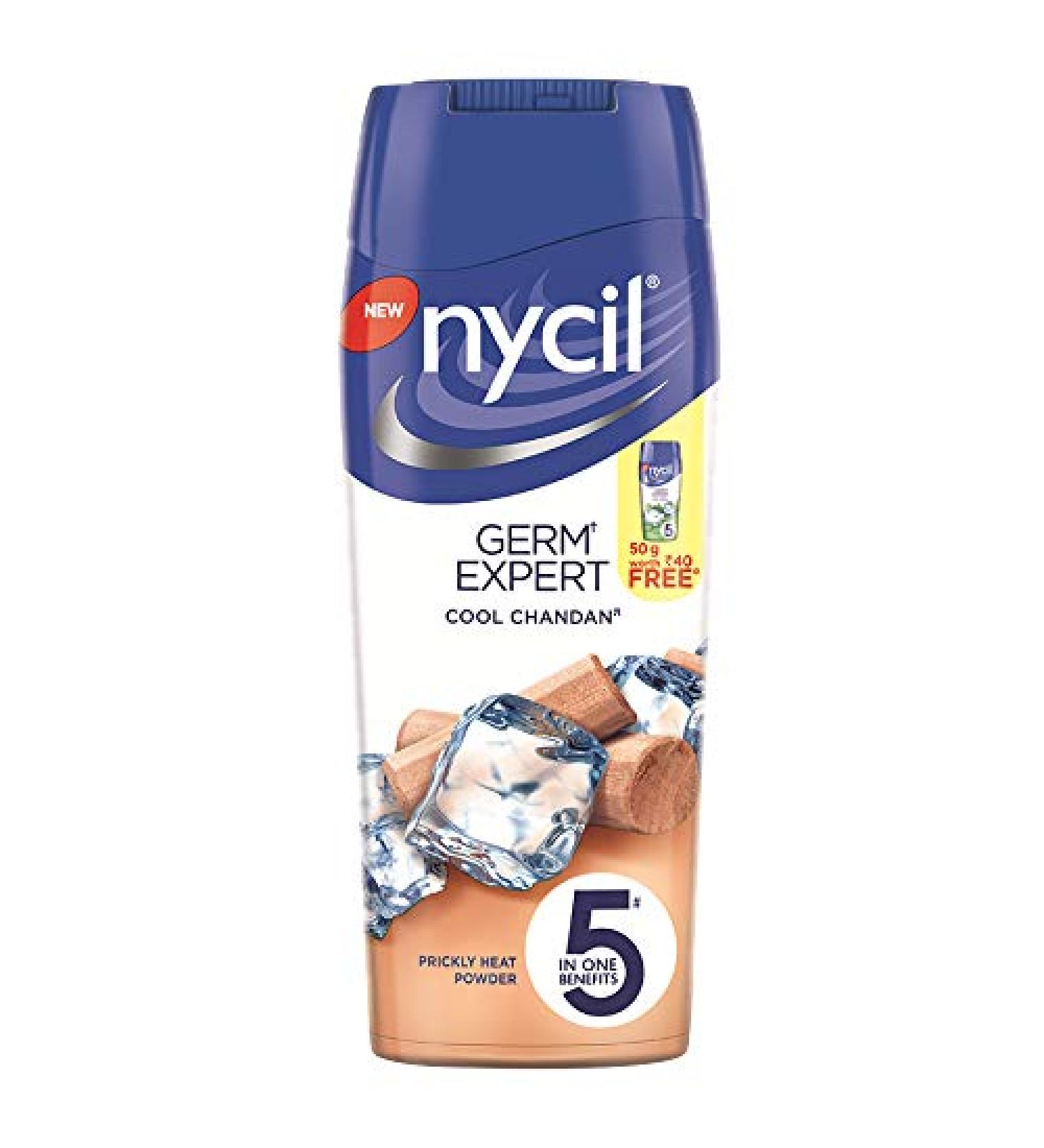 Nycil Cool Chandan Instant Cooling Powder - 150g | Sandalwood Fragrance | Prickly Heat Relief - Buy Online on GoSupps.com