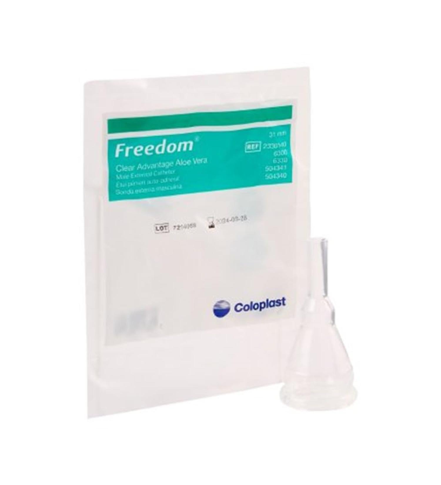10 -Pack Condom Catheter 31mm Freedom Clear Advantage Aloe Vera Adhesive Intermediate #6300