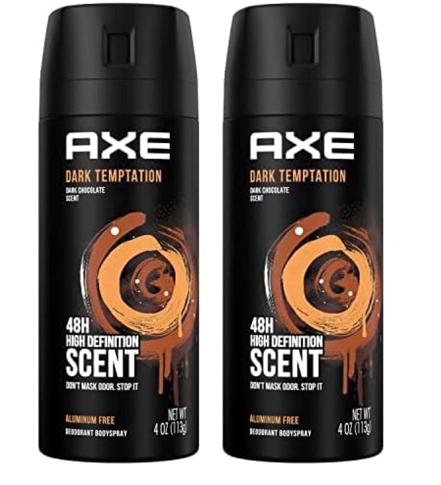 AXE Body Spray Deodorant Dark Temptation - Long Lasting Odor Protection for Men Aluminum-Free 4 oz (Pack of 2) - Shop Internationally - Buy Online on GoSupps.com