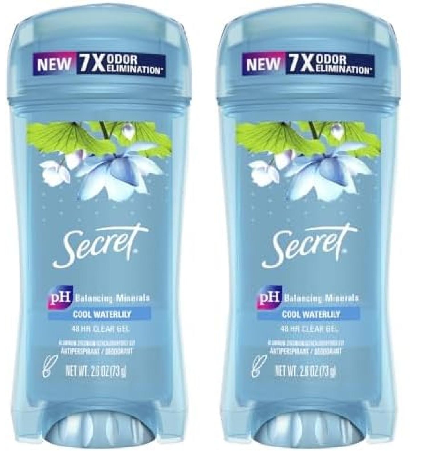 Buy Secret Fresh Antiperspirant & Deodorant Gel - Cool Waterlily 2.6 oz (Pack of 2) | International Shipping Available - Buy Online on GoSupps.com