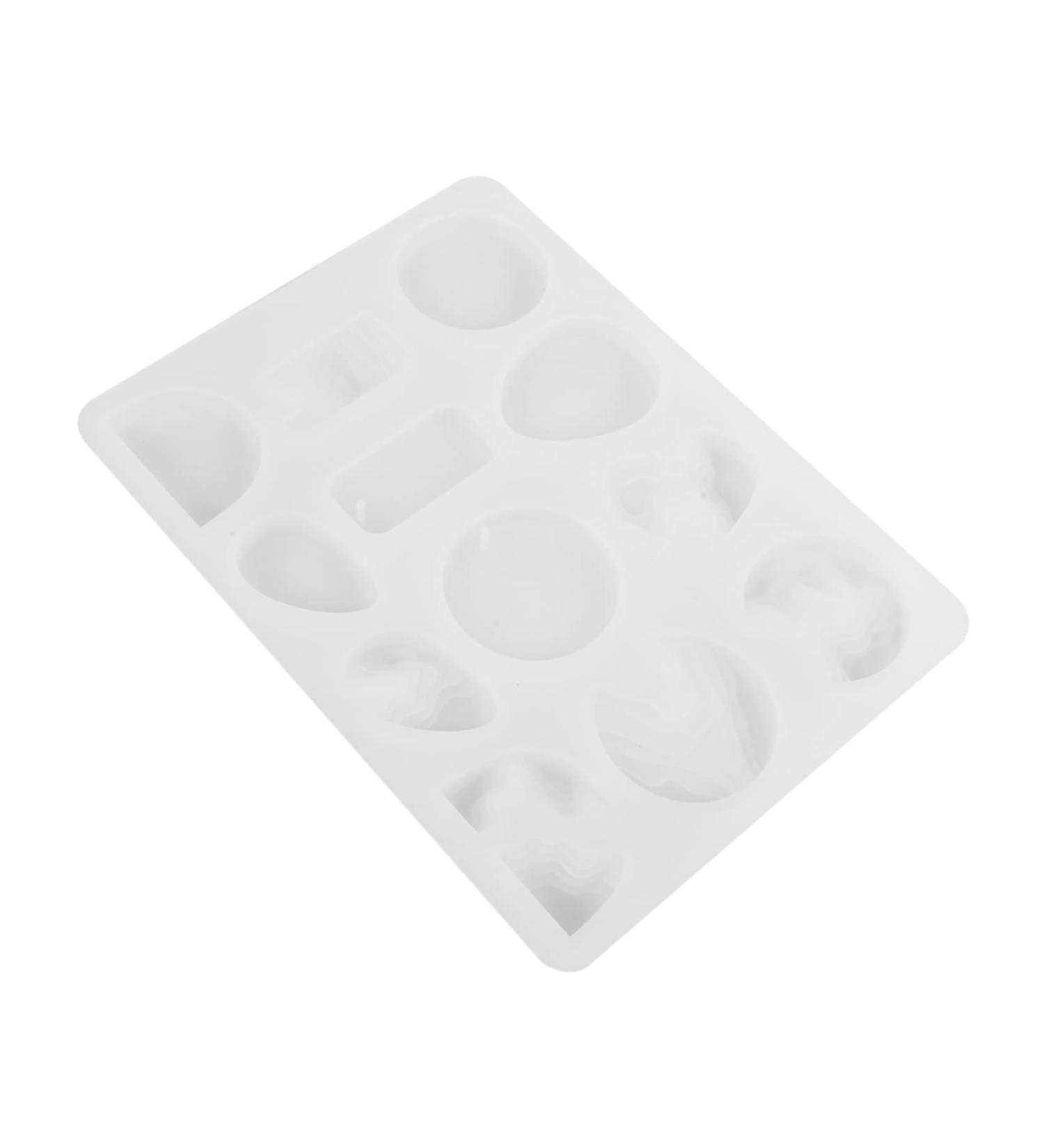 LALAFINA Epoxy Resin Mold Epoxy Mold Resin Keychain Molds Circle Earrings Pendant Making Manual Jewelry Mold Key Chain Charm White 17.2X12.9cm - Buy Online on GoSupps.com