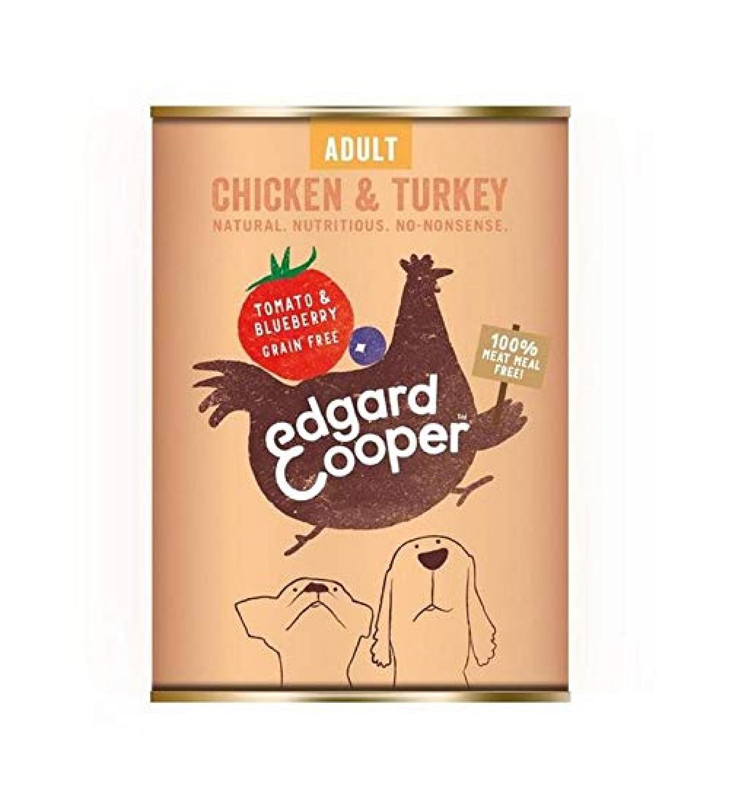 Edgard & Cooper Grain Free Adult Wet Food Tin with 400g Chicken & Turkey