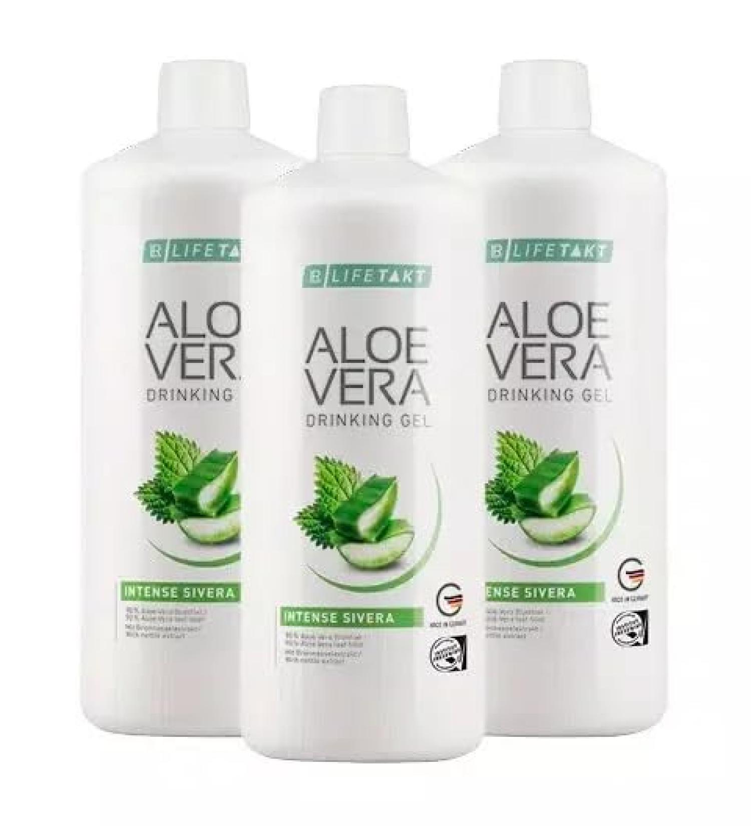 LR Lifetakt Aloe Vera Drinking Gel Intense Sivera Health Care Women Men Drink Every Day Natural Treatment Set of 3-1000 ml./33.3 fl.oz - Buy Online on GoSupps.com
