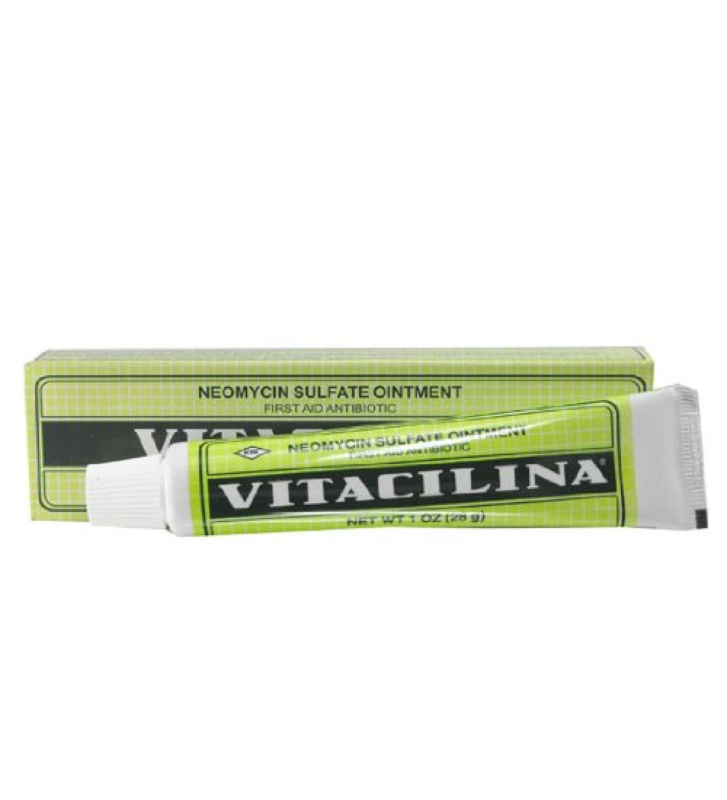 Vitacilina First Aid Antibiotic Ointment 1 0z - (Ah! Qu Buena Medicina!) Pack of 2!!