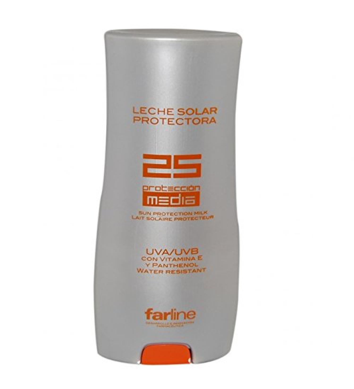 FARLINE Sun protection 25 middle protection 200 ml with vitamin E and pantenol