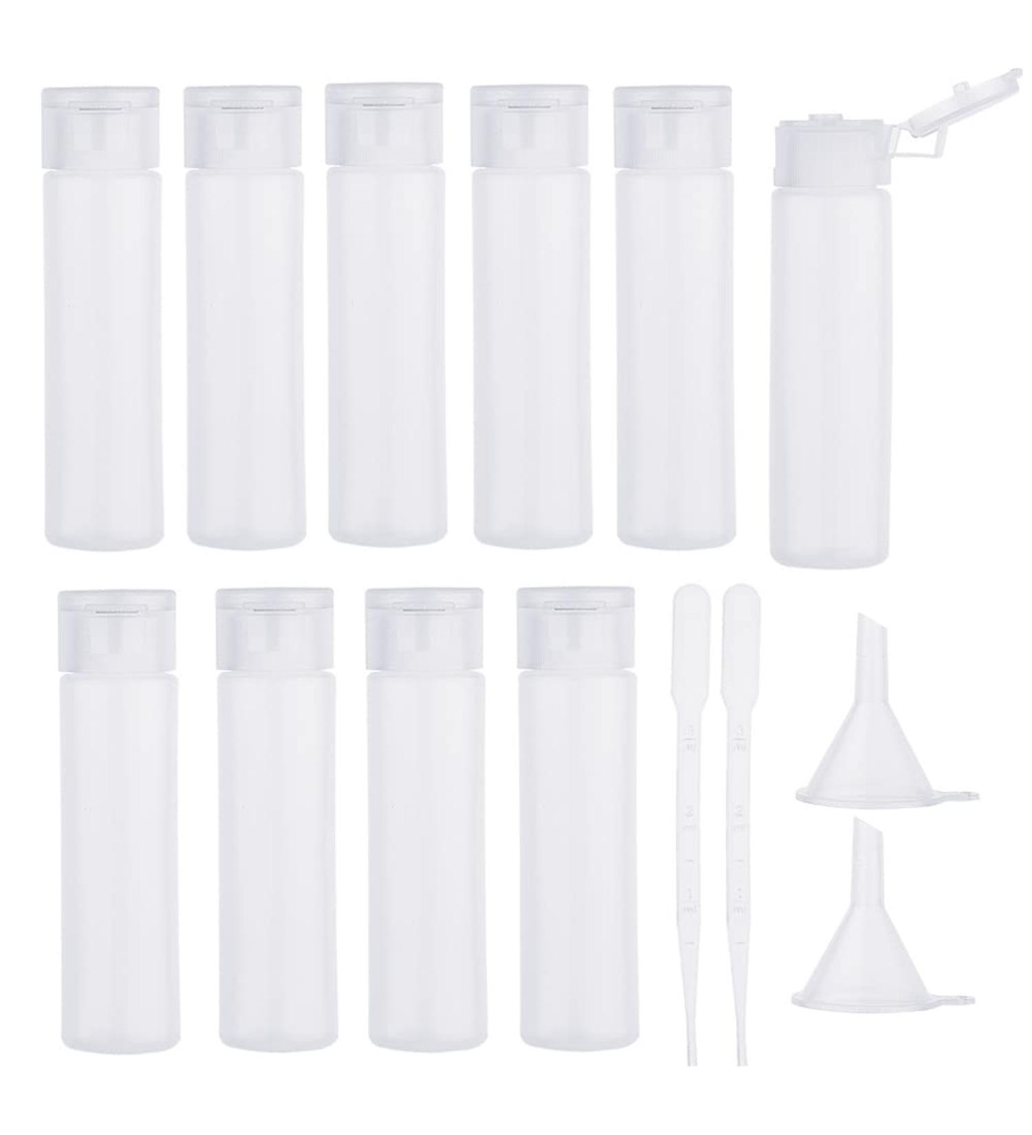 BENECREAT 10 Pack 18ml Plastic Squeeze Flip Cap Bottles - Travel Size Toiletry Sample Containers for Shampoo, Toner, and Cosmetics - Festival Gift - Buy Online on GoSupps.com