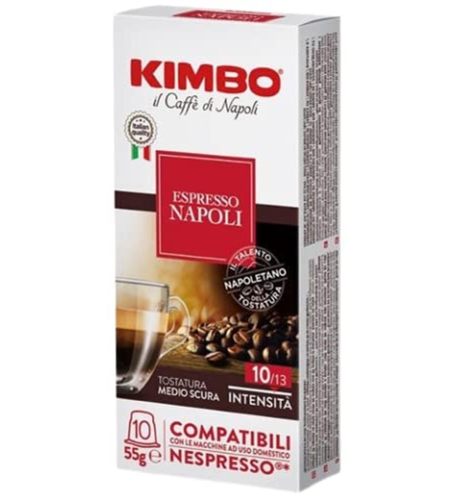 KIMBO NAPOLI COFFEE - 10 NESPRESSO COMPATIBLE CAPSULES 5.5g - Buy Online on GoSupps.com