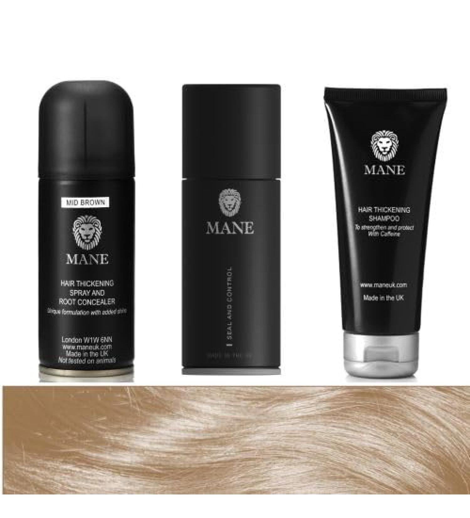  MANE Mane 100ml thickening shampoo and 100ml Seal and Control (medium brown) - Buy Online on GoSupps.com