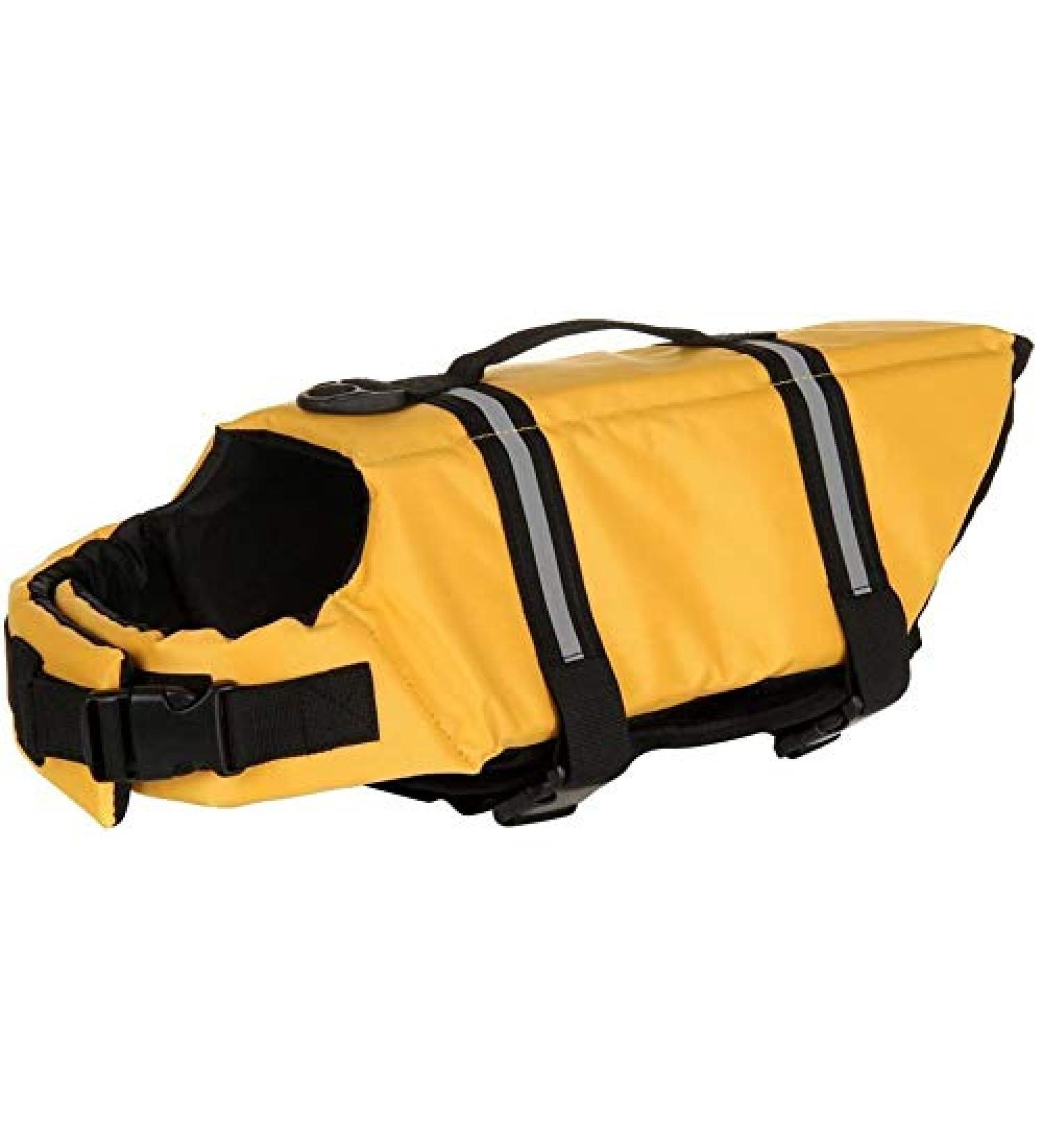 Buy Dog Life Jacket - Safety Swimming Vest for Small & Large Dogs - XS Yellow - Durable & Comfortable - Buy Online on GoSupps.com