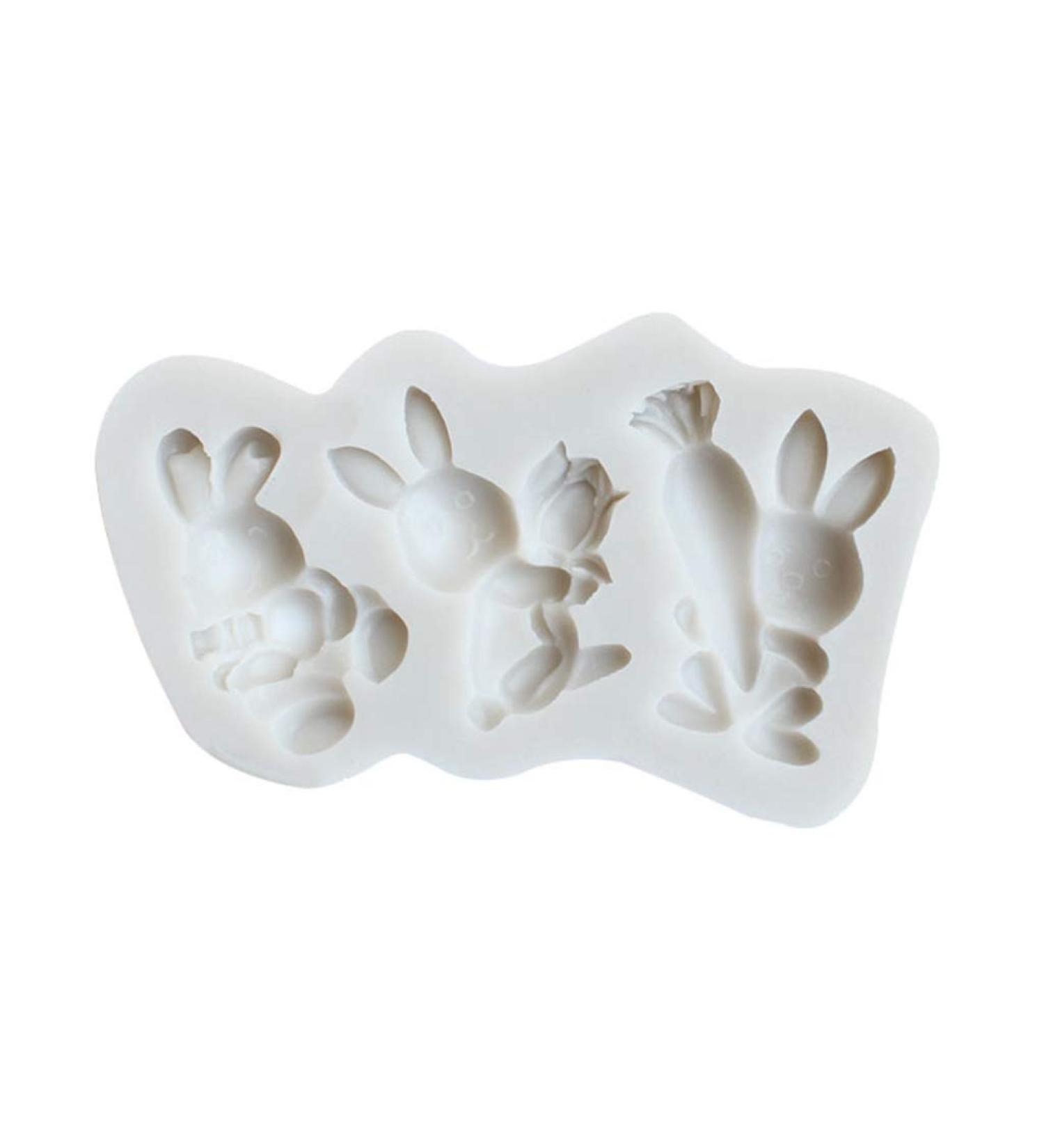 3D Rabbit Cake Easter Fondant Soft Non Stick Mold Cake Chocolate Decoration Silicone Sphere Chocolate Mold - Buy Online on GoSupps.com