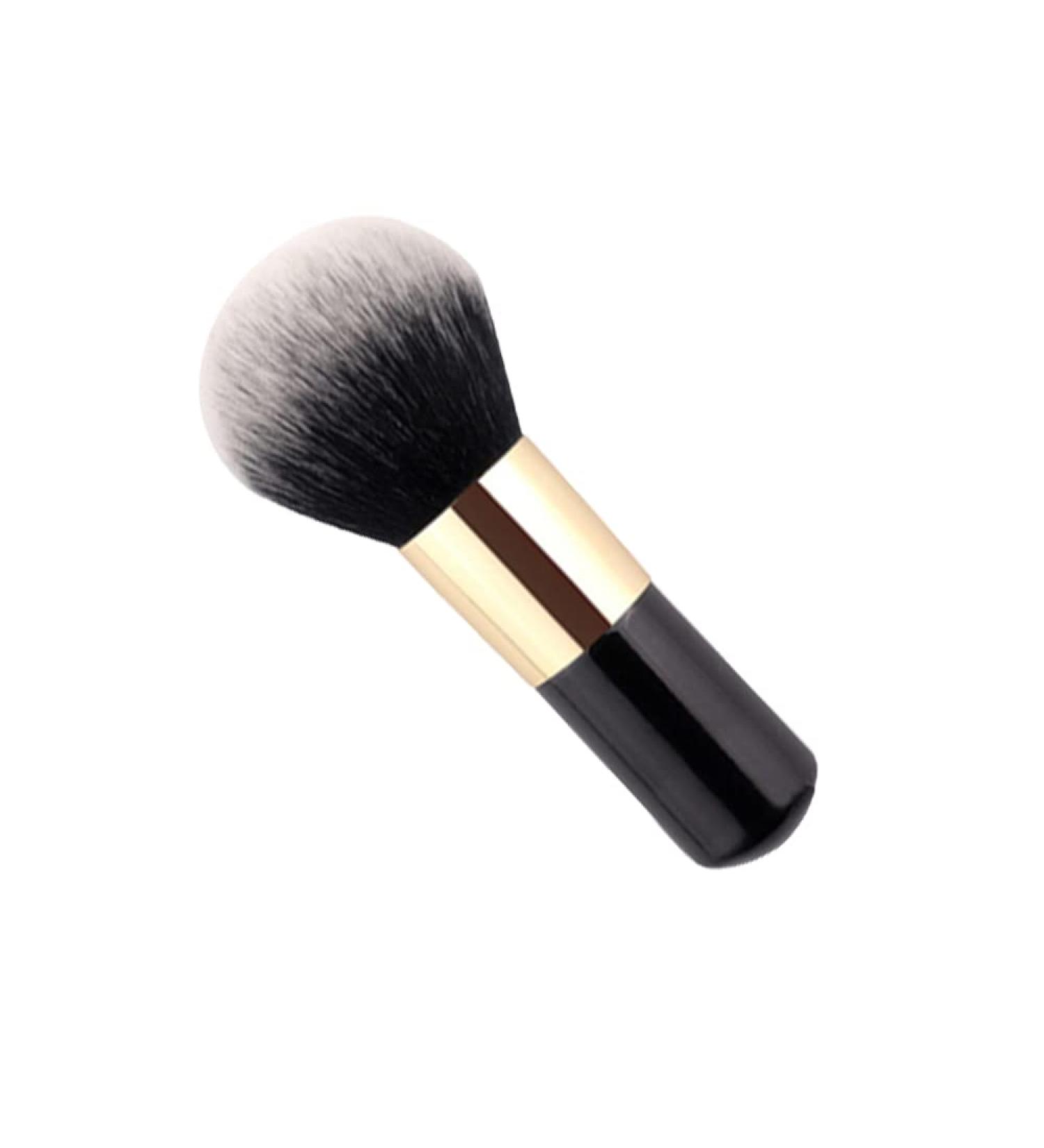 Bronzer Brush & Loose Powder Brush - Fluffy Foundation & Blush Brush for Flawless Makeup | Black & Gold - Buy Online on GoSupps.com