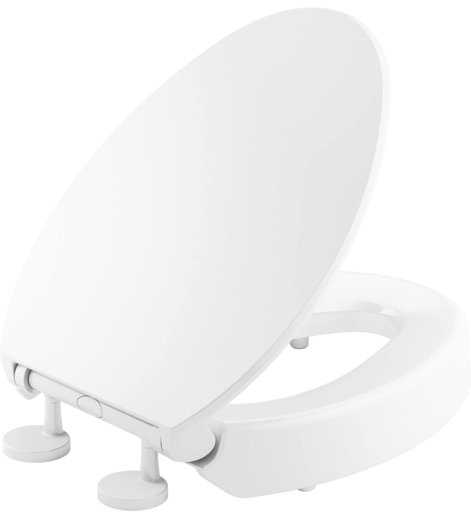 KOHLER Hyten Elevated Quiet-Close Elongated Toilet Seat - White | Comfortable and Stylish Upgrade - Buy Online on GoSupps.com