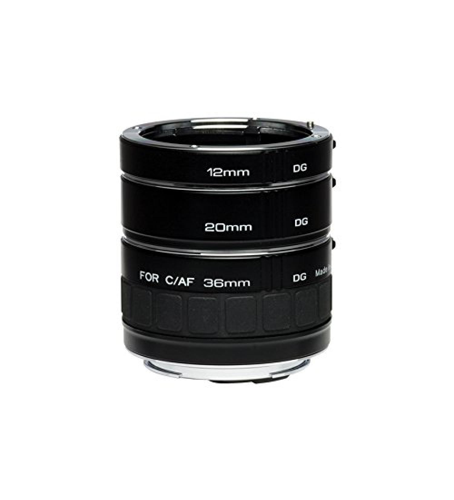 Kenko Auto Extension Tube Set DG 12mm, 20mm, and 36mm Tubes for Nikon AF Digital and Film Cameras - AEXRUBEDGN