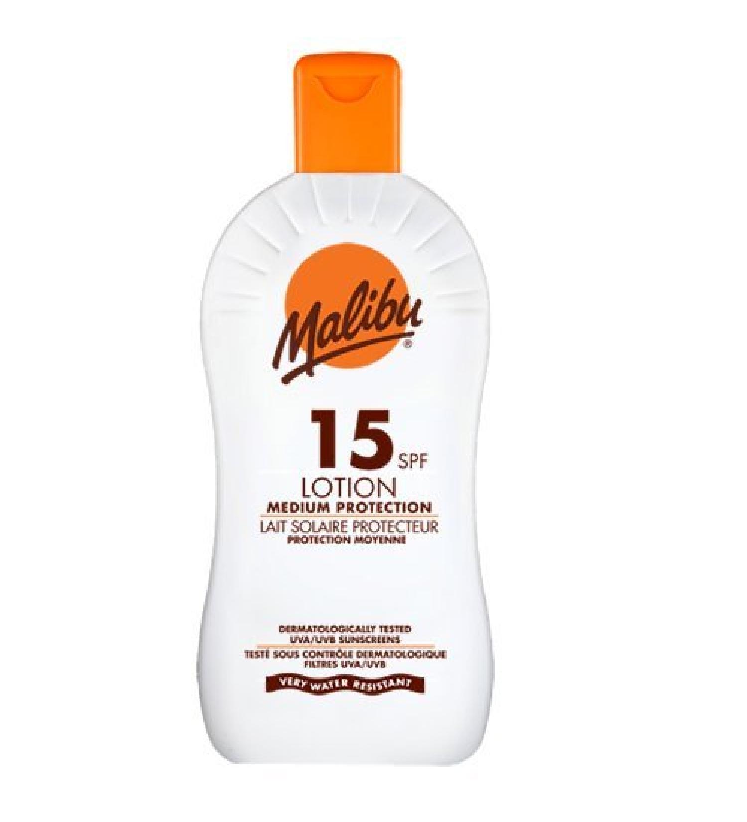 Malibu Protective Sun Lotion with SPF15 400 ml 400 ml (Pack of 1) SPF 15