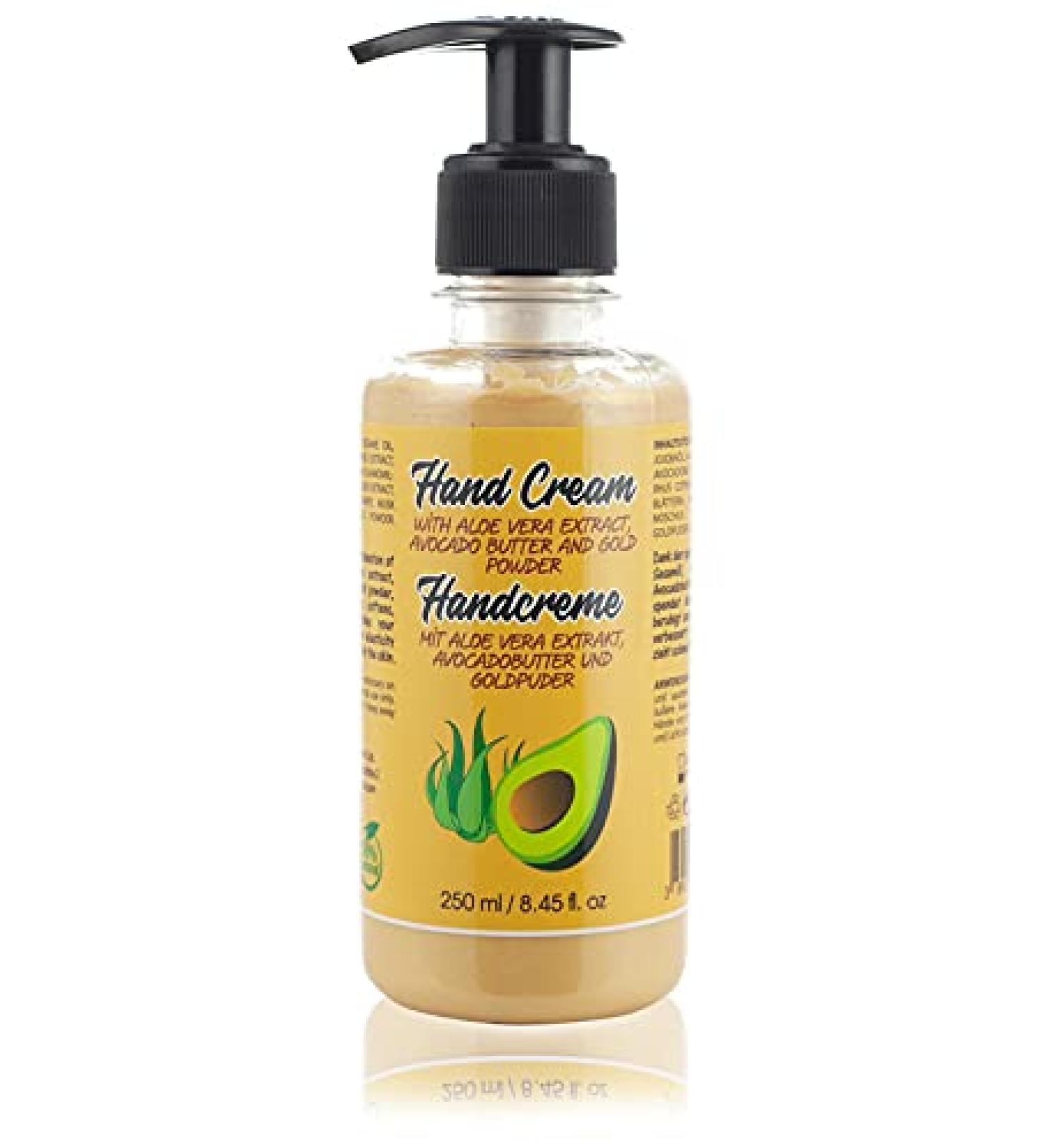 100% Natural Hand Cream for Cracked Dry Hands - Aloe Vera Avocado & Chamomile - Paraben-Free & Cruelty-Free - 250 ml - Buy Online on GoSupps.com