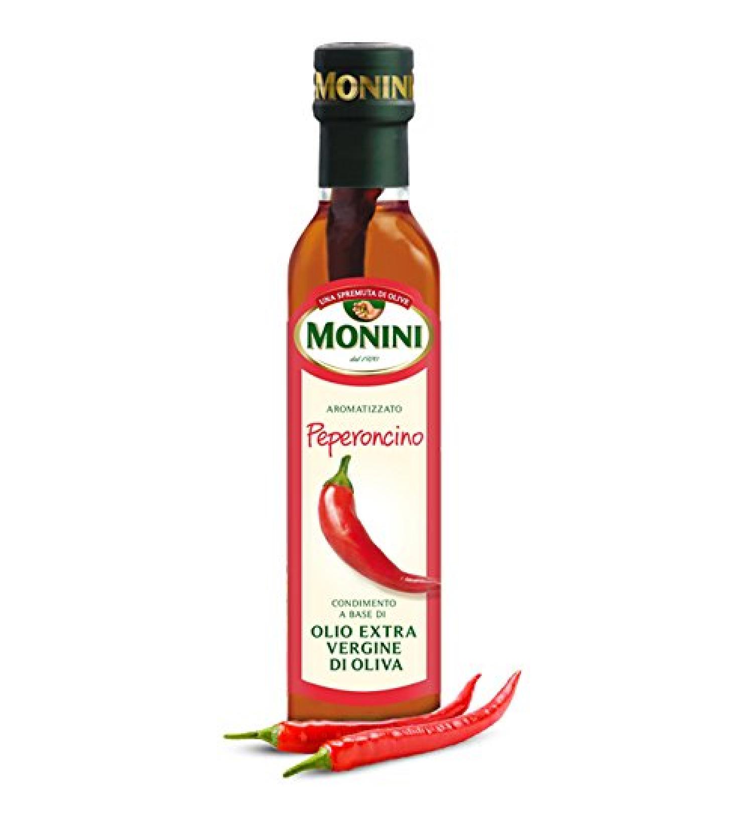 Monini Extra Native Olive Oil with Monini Chili 250 ml Italian Gourmet Specialties