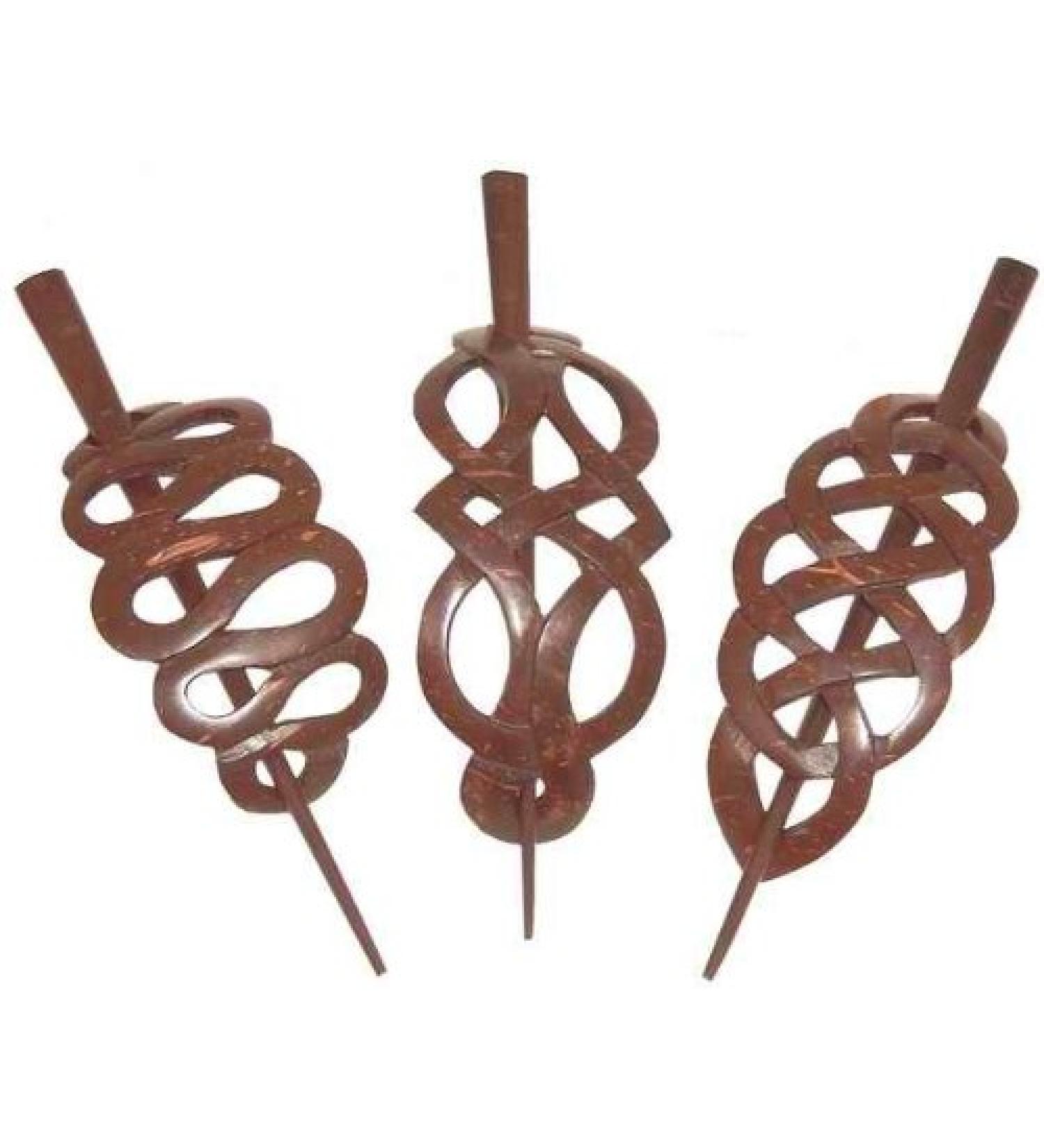 Hair clip made of coconut wood hand carved hair accessory quantity: 1 piece