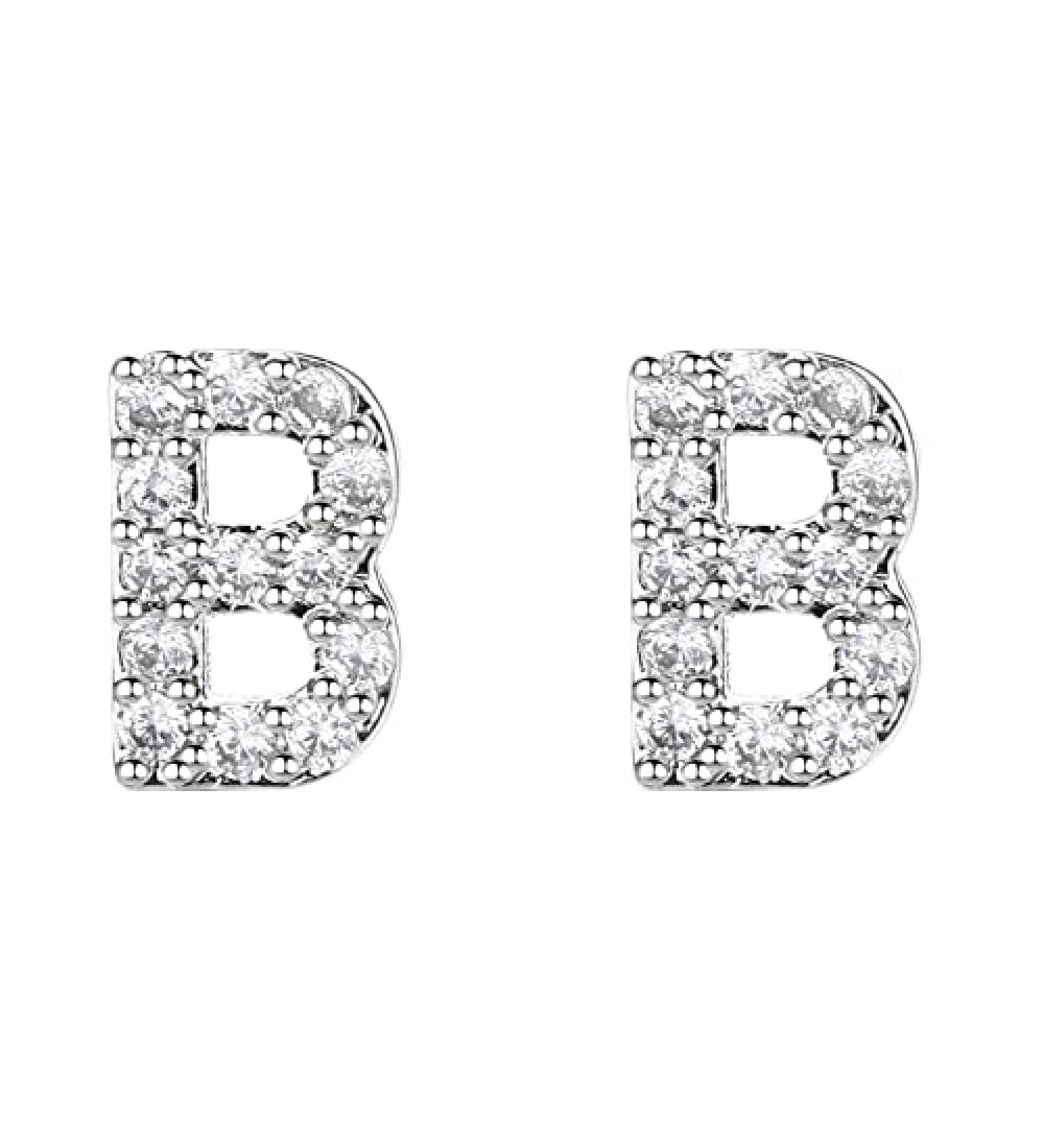 26 Earrings Earrings Girls Initial for Women Fashion Alphabet Simulated Faux Diamond Stud Earrings for - Buy Online on GoSupps.com