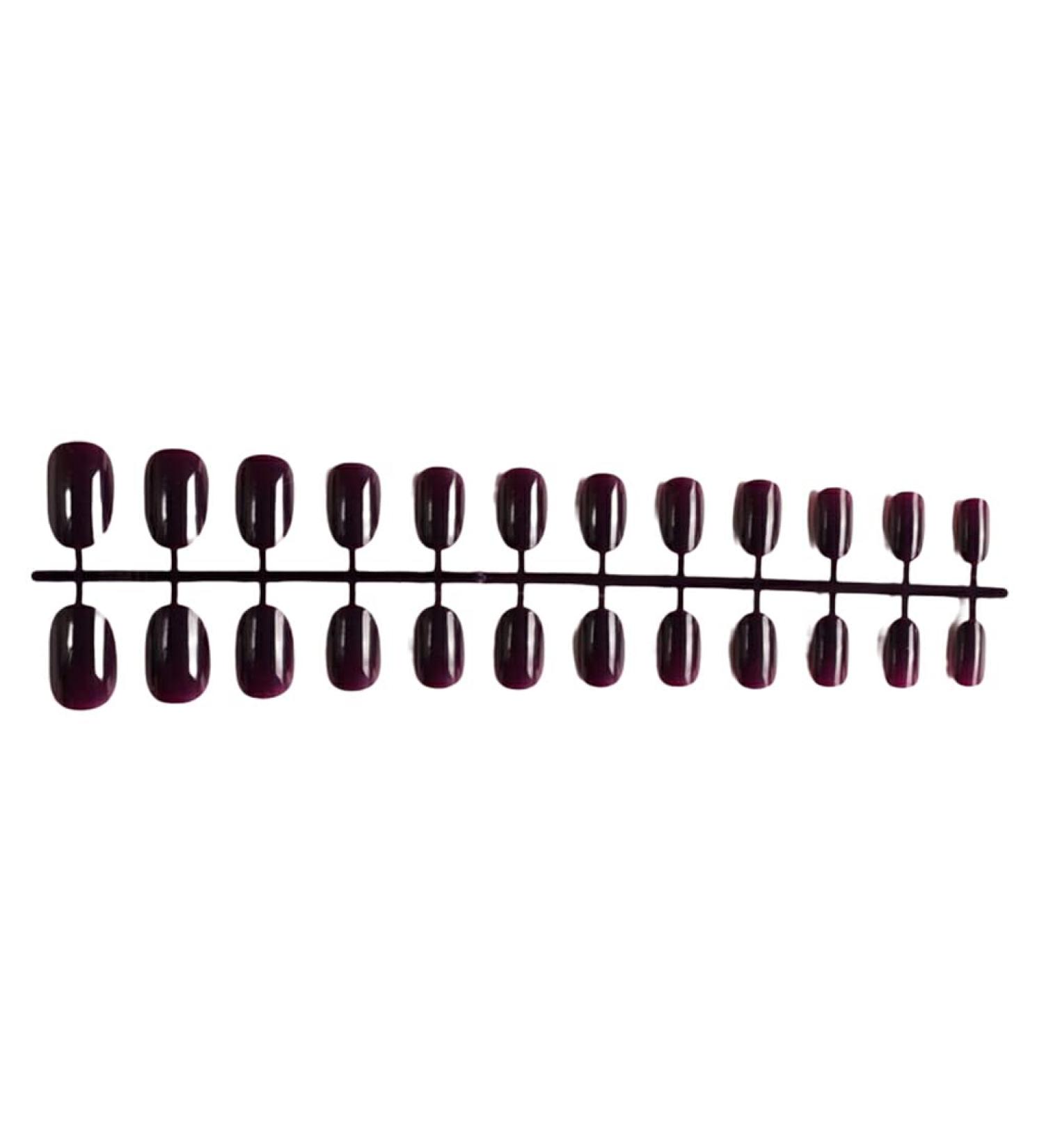 dijiusidy Nail Set Glossy French Style Scratch Resistant Press-on Fingernails Strong Viscosity Adjustable Solid Manicure Stickers Type 3 - Buy Online on GoSupps.com