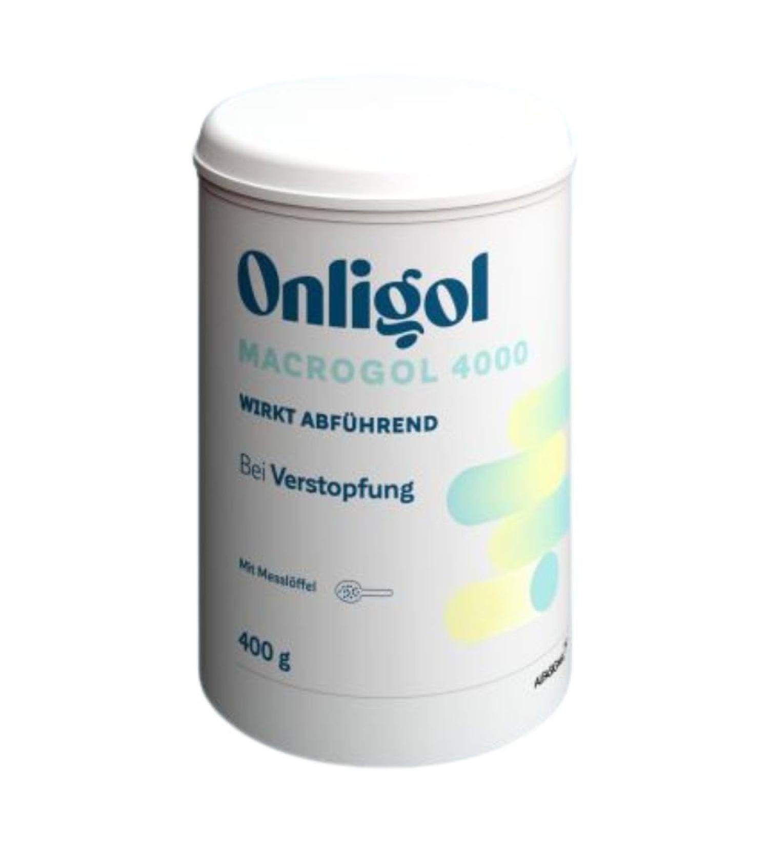 Onligol Macrogol 4000 Aide douce et efficace en cas de constipation et de constipation Avec macrogol 4000 Sans additifs ni sucre 400 g de poudre - Buy Online on GoSupps.com