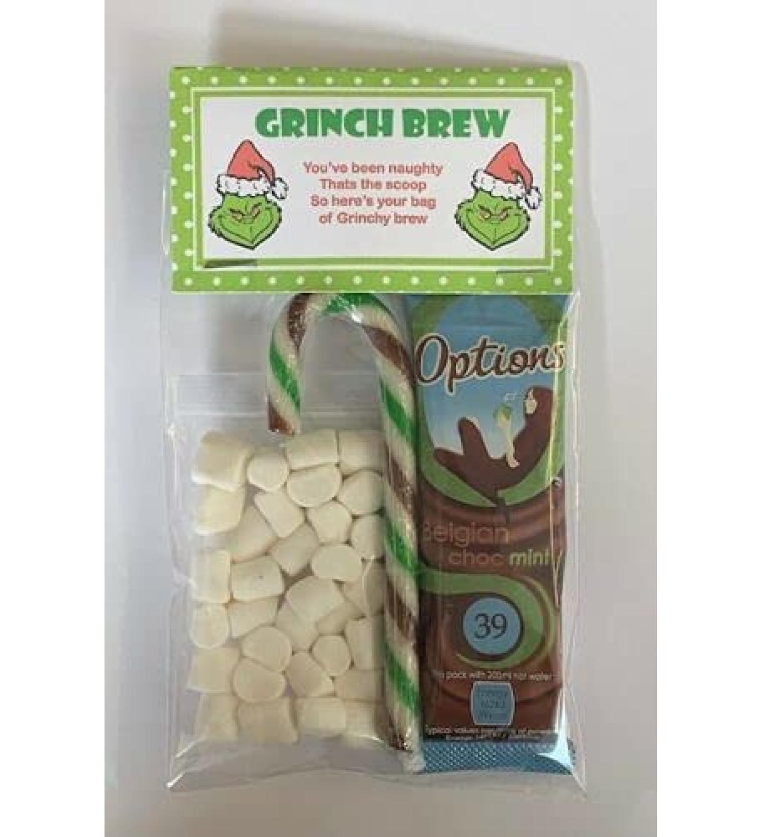 Grinch Brew Chocolate Marshmallows & Candy Cane Christmas Eve Box Fillers/stocking Xmas Hot Choc Gift - Buy Online on GoSupps.com