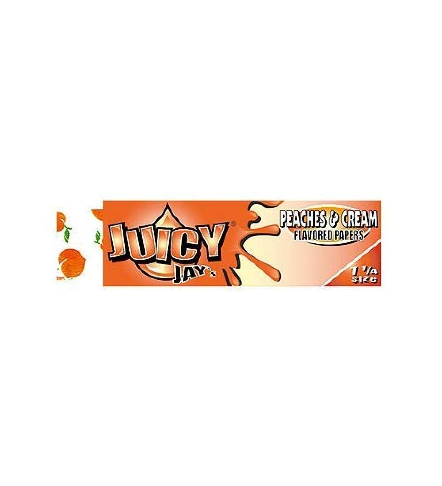 Juicy Jay's Rolling Papers - Peaches and Cream - 2 Pack - 32 Leaves Per Pack