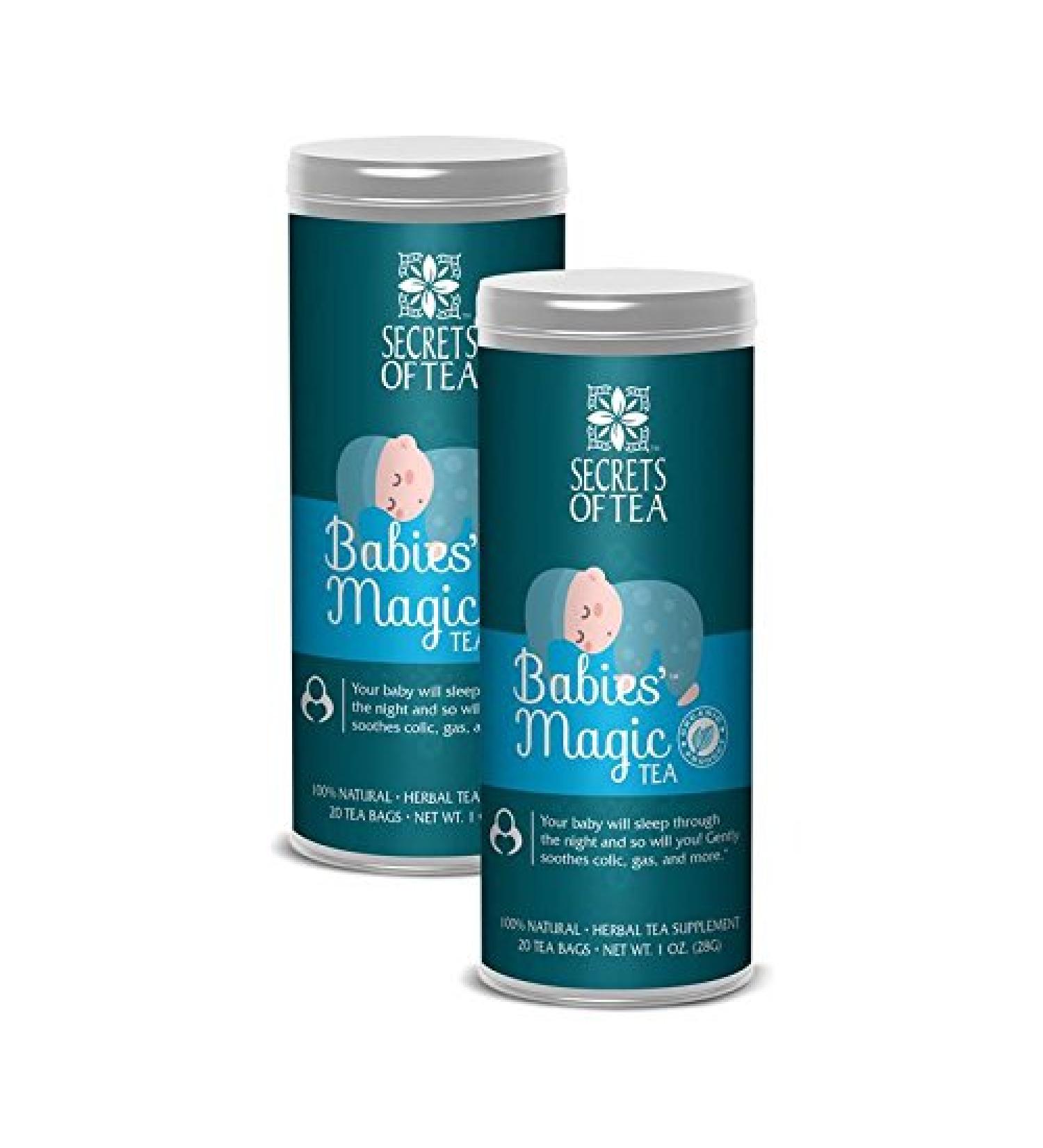 Secrets of Tea Baby Colic Babies' Magic Tea  Organic  Natural  Safe  Calming & Soothing Relief for Baby Acid Reflux  Gas  Colic  40 Count(2 Pack) - Buy Online on GoSupps.com