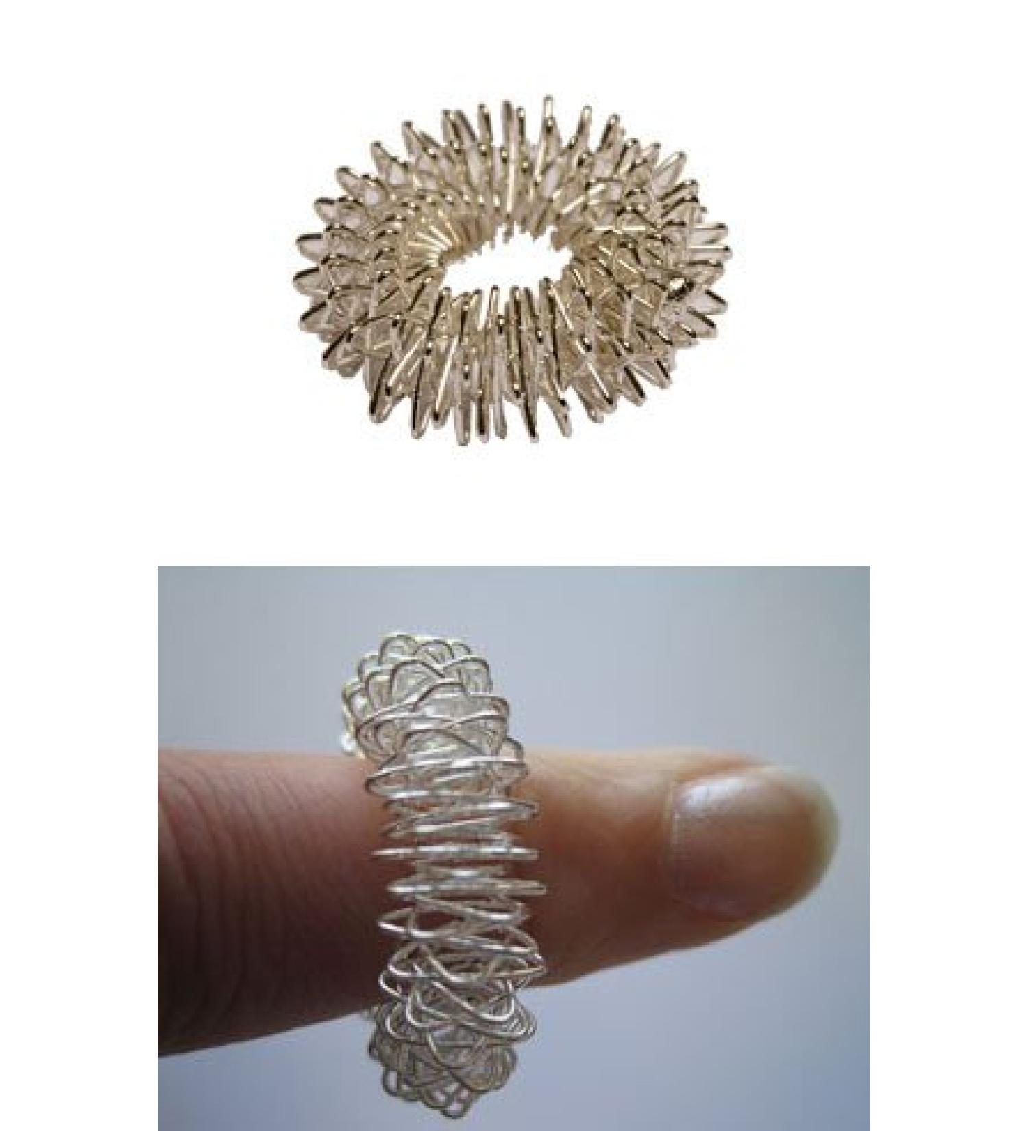 Chi -Enterprise - Premium massage ring for the finger |Anti -stress ring |Acupressure Ring - Anxiety Ring |Contents: 1x anti -stress ring (gold/large)