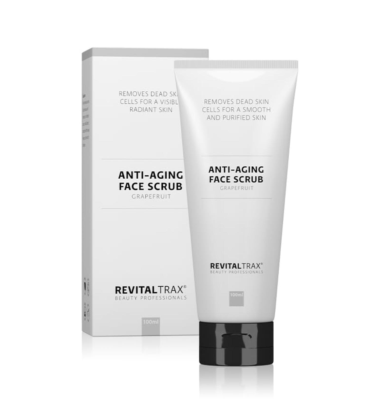 RevitalTrax Skin Rejuvenating Grapefruit Facial Scrub - Exfoliating 100ml for Glowing Skin | International Shipping - Buy Online on GoSupps.com