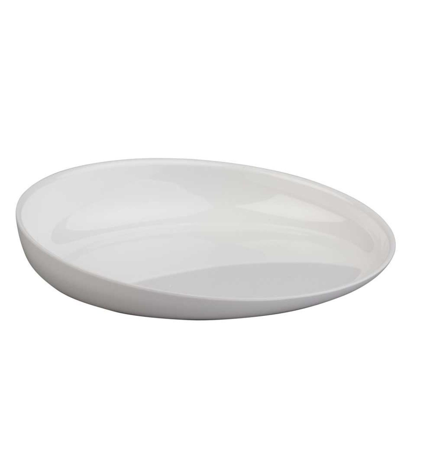 1x Behrend plate with raised edge eating aid plate non-slip rubber feet melamine