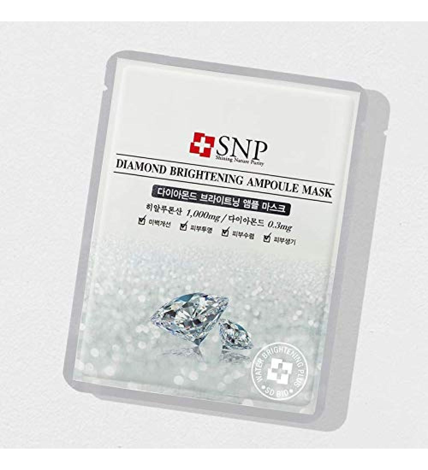 SNP Diamond Brightening Ampoul Mask - 0.85 Ounce | Brightening Hydrating International Shipping Available - Buy Online on GoSupps.com