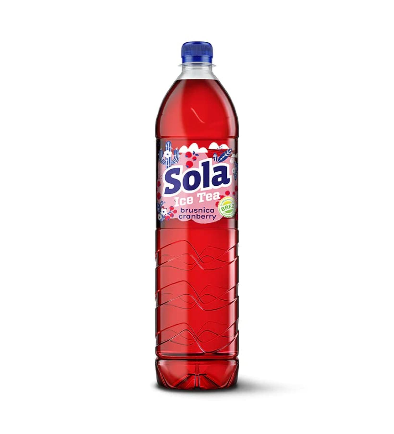 Sola the Real Taste - Made with real ingredients and with a pressed taste (cranberry 1.5 l) cranberry 1 piece (6 -pack)