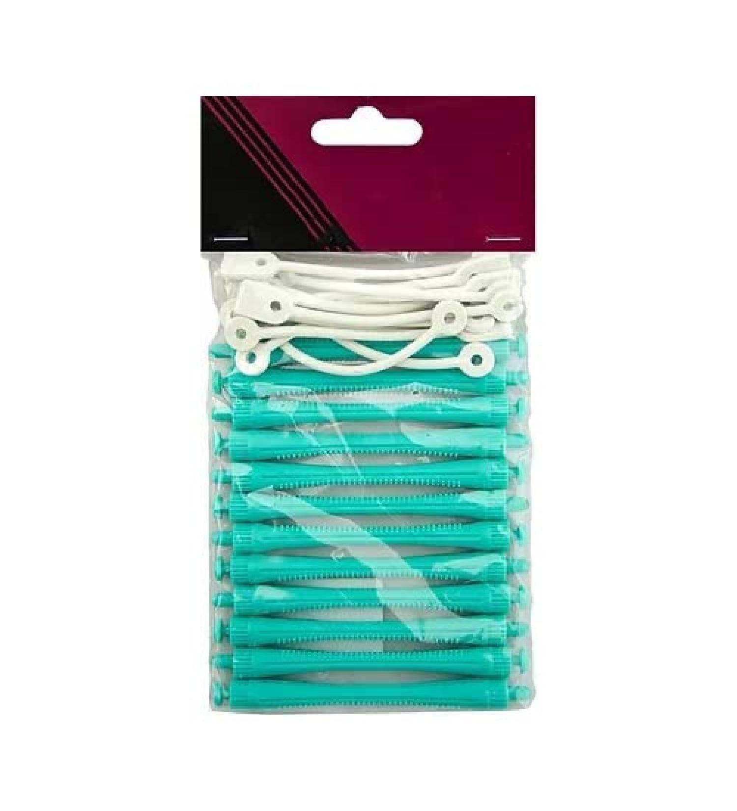 GLAMSA 12 perming rods Curling hairdressing DIY tool for hair styling Hair curling with zero heat damage Ideal for home or salon use (Green 5MM)