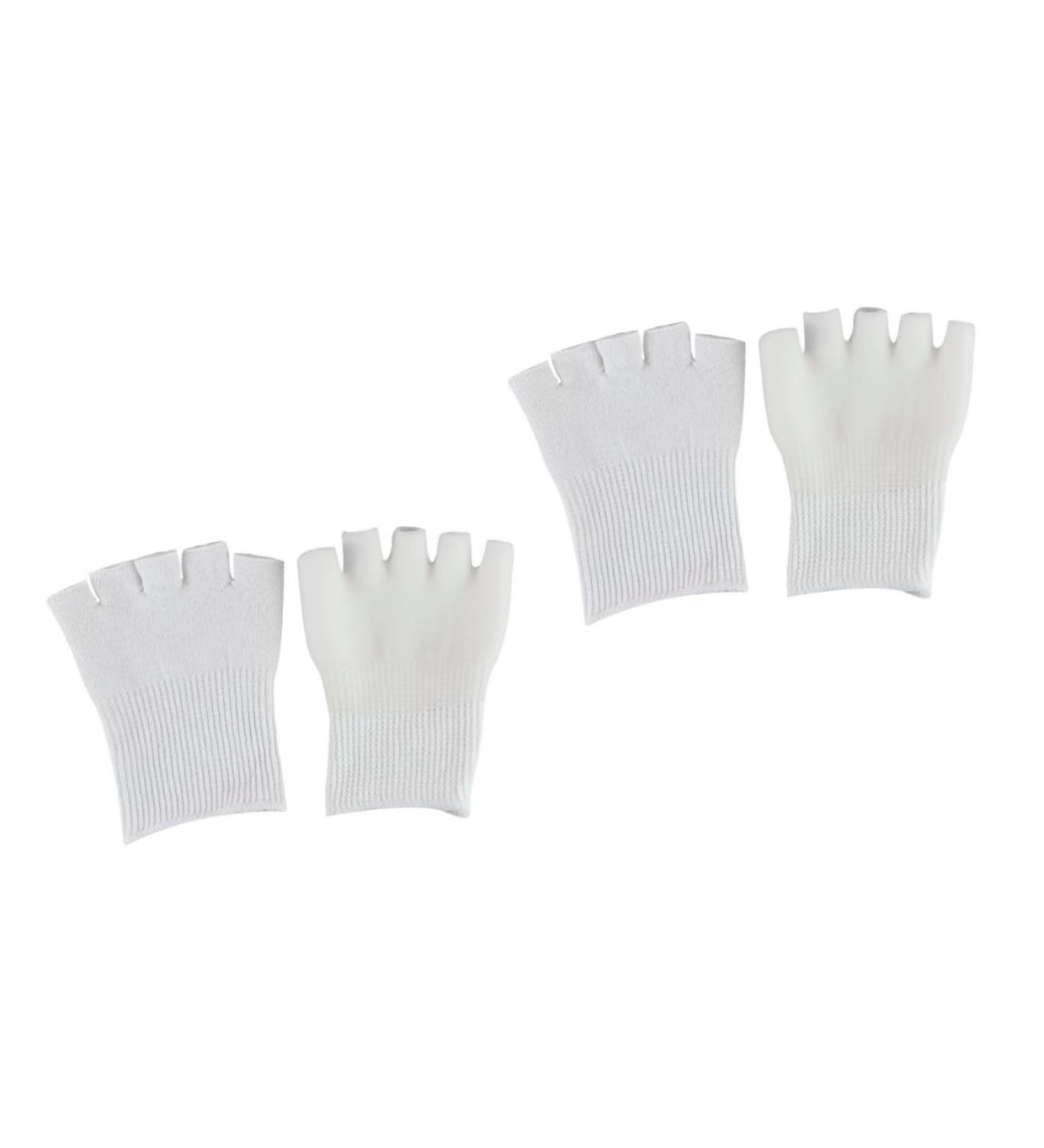 minkissy 2 Pairs Cracked Foot Socks Fingerless Gloves Open Toe Gel Socks Men Gel Toe Socks Five Toe Gel Socks Foot Care Supplies Moisturizing Socks Five Toes White Heel Cover - Buy Online on GoSupps.com